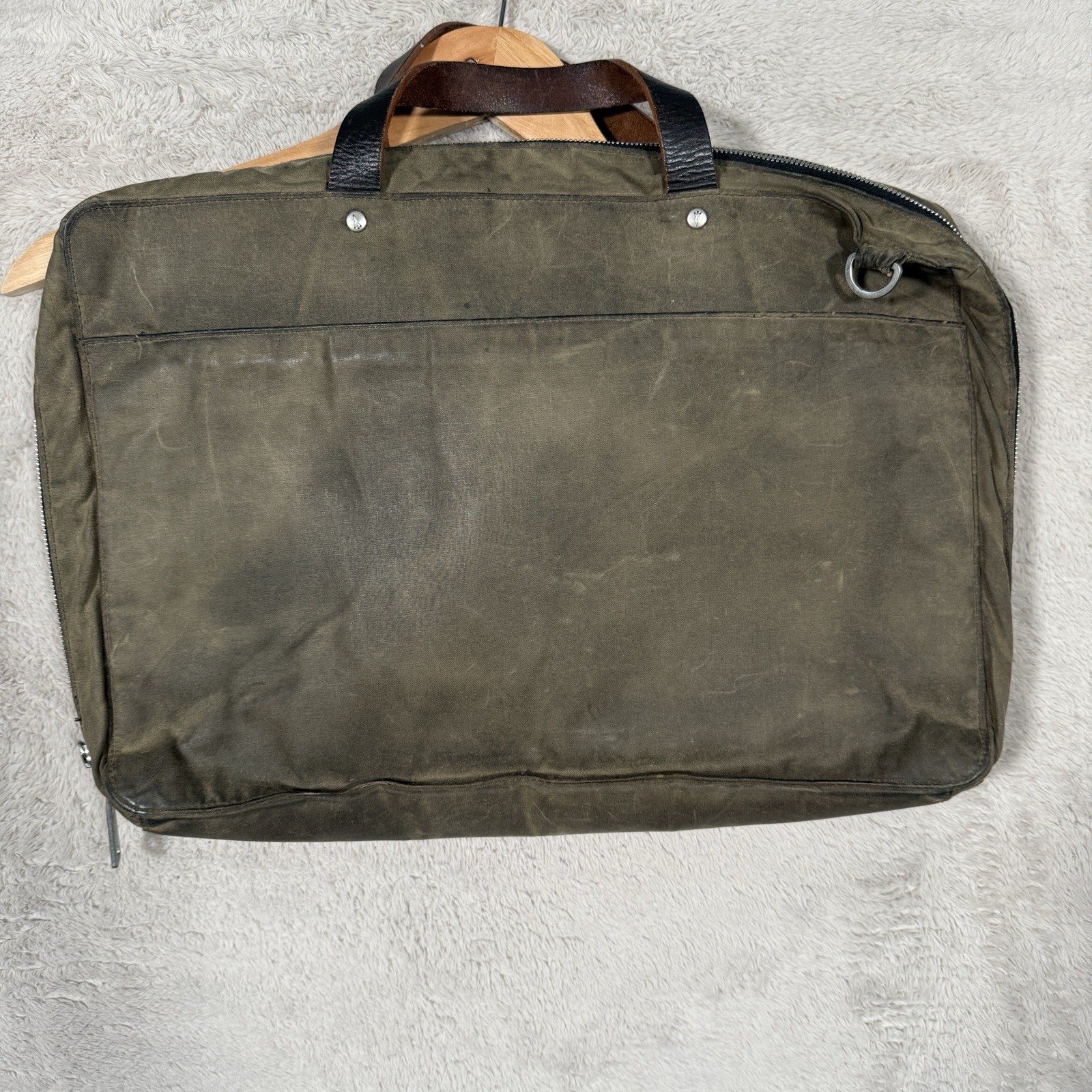 Jack Spade Warren Street New York Slim Brief Wax Cotton Laptop Bag