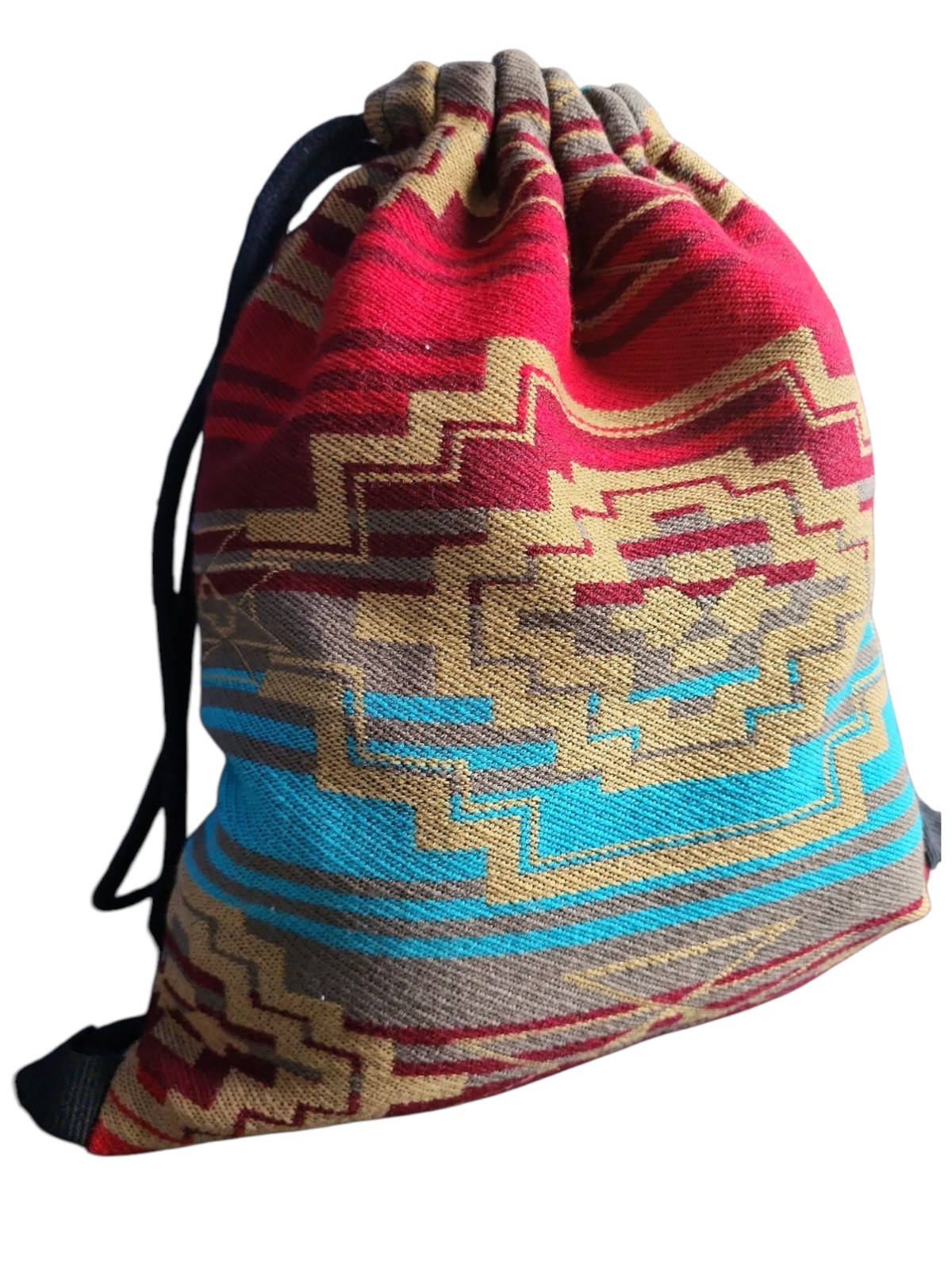 Drawstring Sack Pack Southwest Style Cotton Travel Backpack Foldable USA SELLER