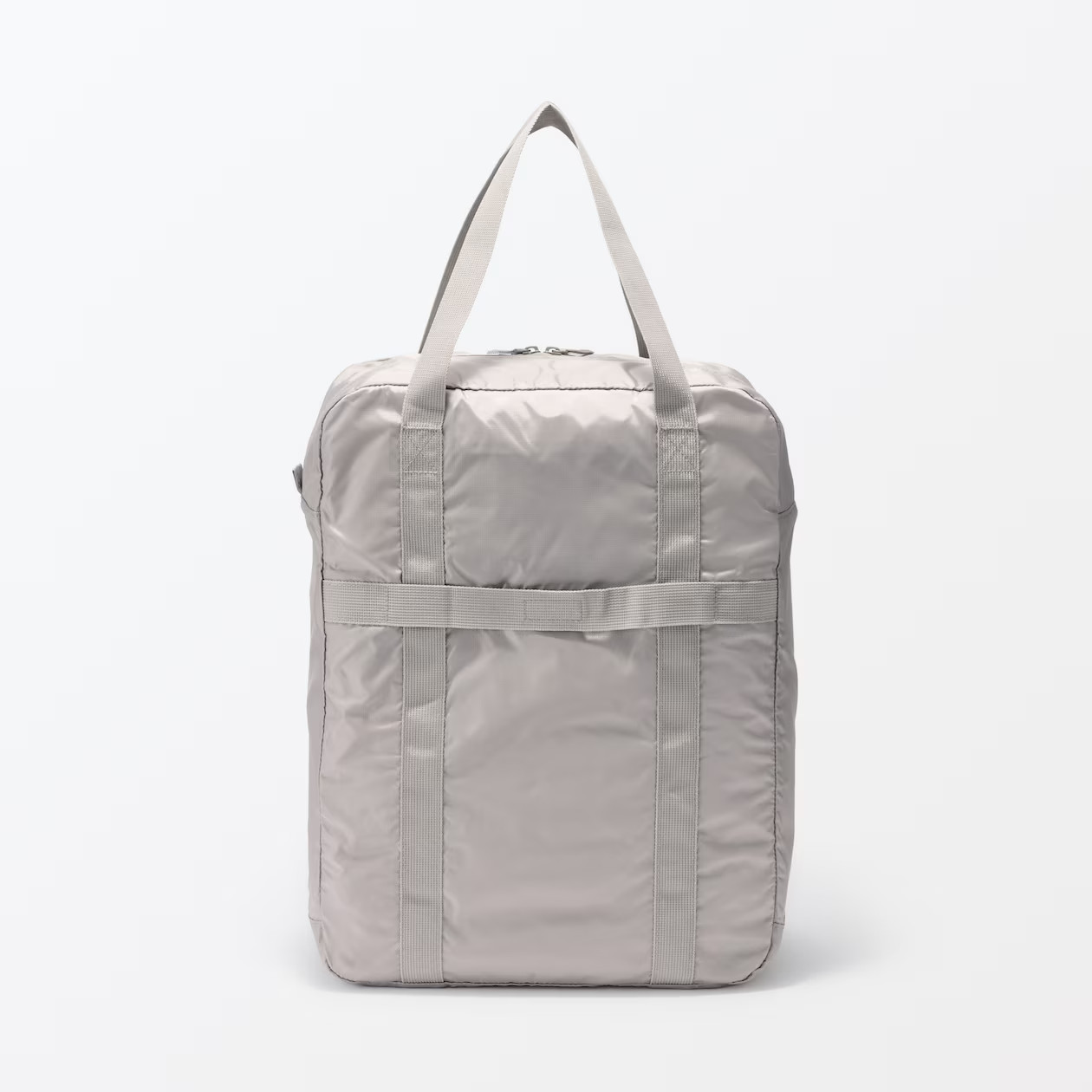 MUJI Packable Water-Repellent Vertical Boston Bag Black/Khaki/Dark Beige NWT