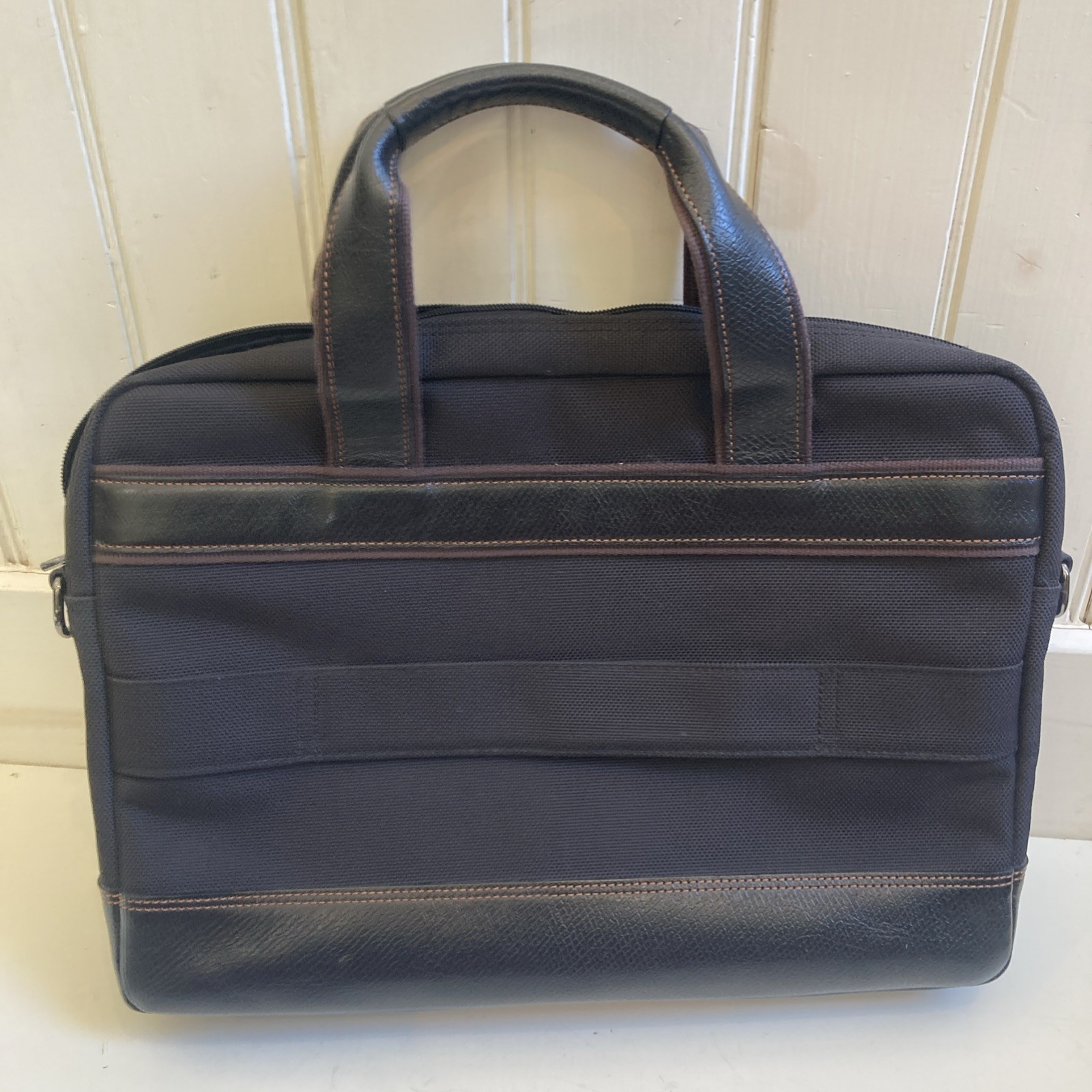 Longchamp Boxford Briefcase Black Brown No Strap