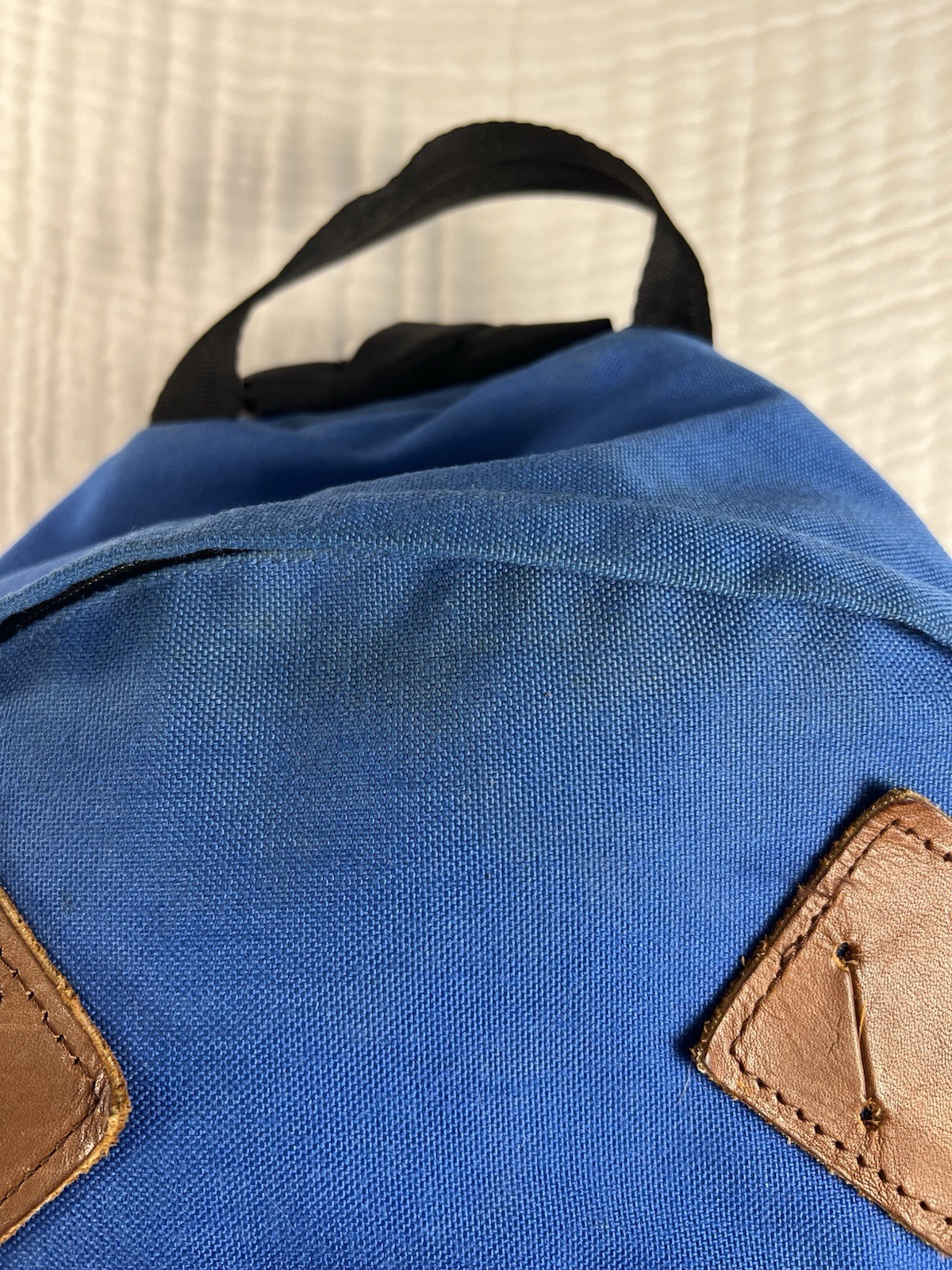 Vintage MARTY MCFLY BTTF Blue 80s Eastpak Backpack USA Made Leather Bottom