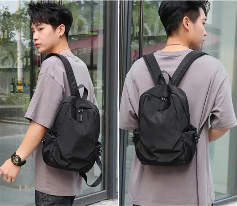 Sport Mini Men’s Backpack Fashion Small Black Travel Rucksack Shoulder School.