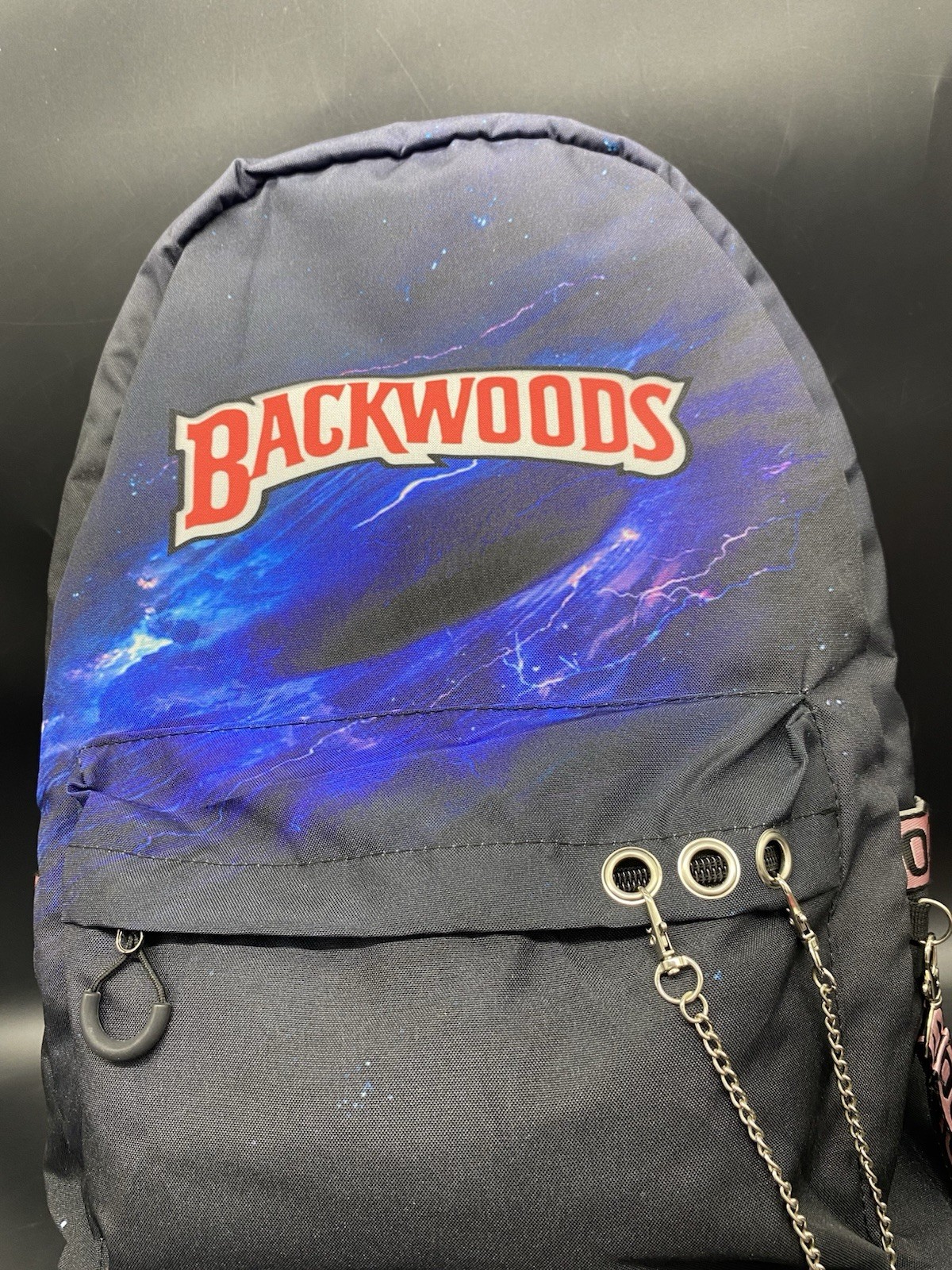Backwoods Backpack Galaxy Print With Pink Straps
