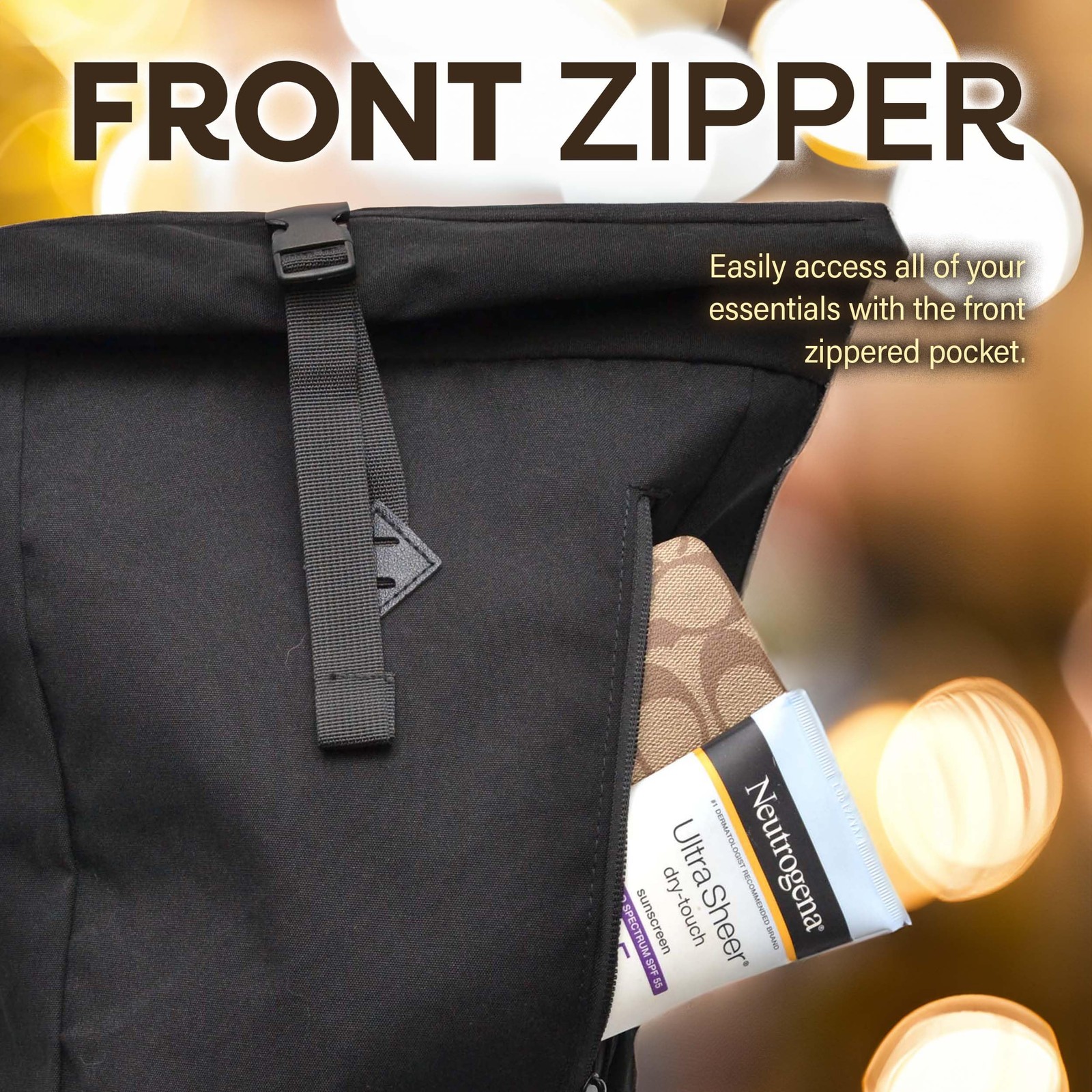 Navy Rolltop Backpack – 15x10x3.5 In Adventure-Ready Roll Top Backpacks in Wa…