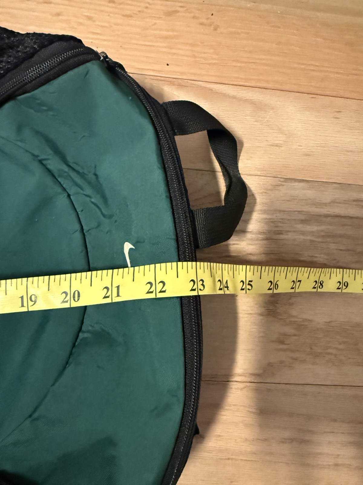 Y2K Vintage Nike Swoosh Backpack Forest Green Black 2000s White Tag Basketball