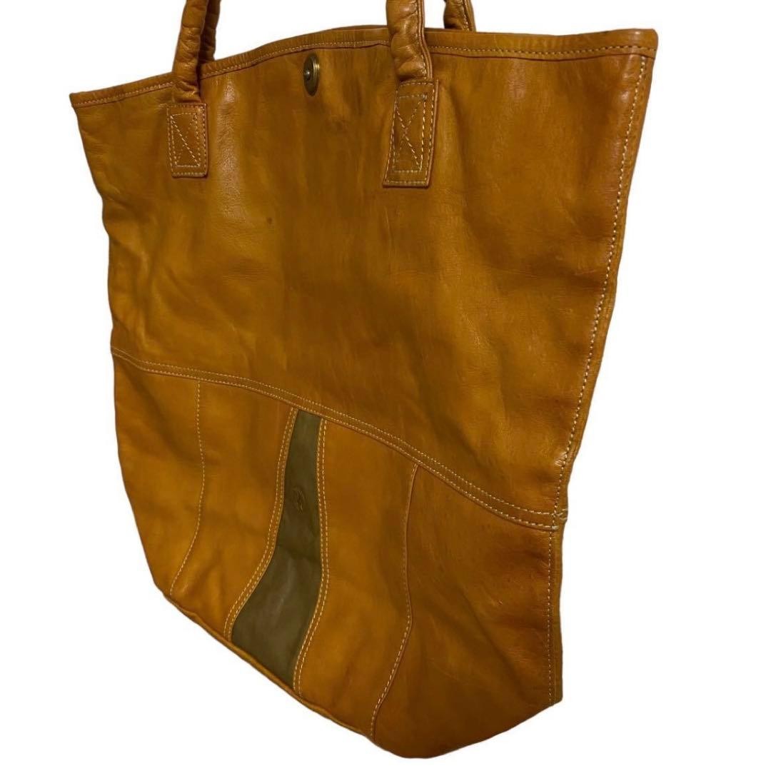 Authentic Porter Yoshida Leather Tote Bag 45cm x 25cm x 40cm Vintage Brown Damag