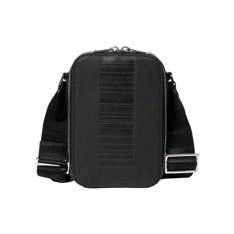 (NO CUSTOMS TAX) PAUL SMITH black mini leather flight bag crossbody authentic