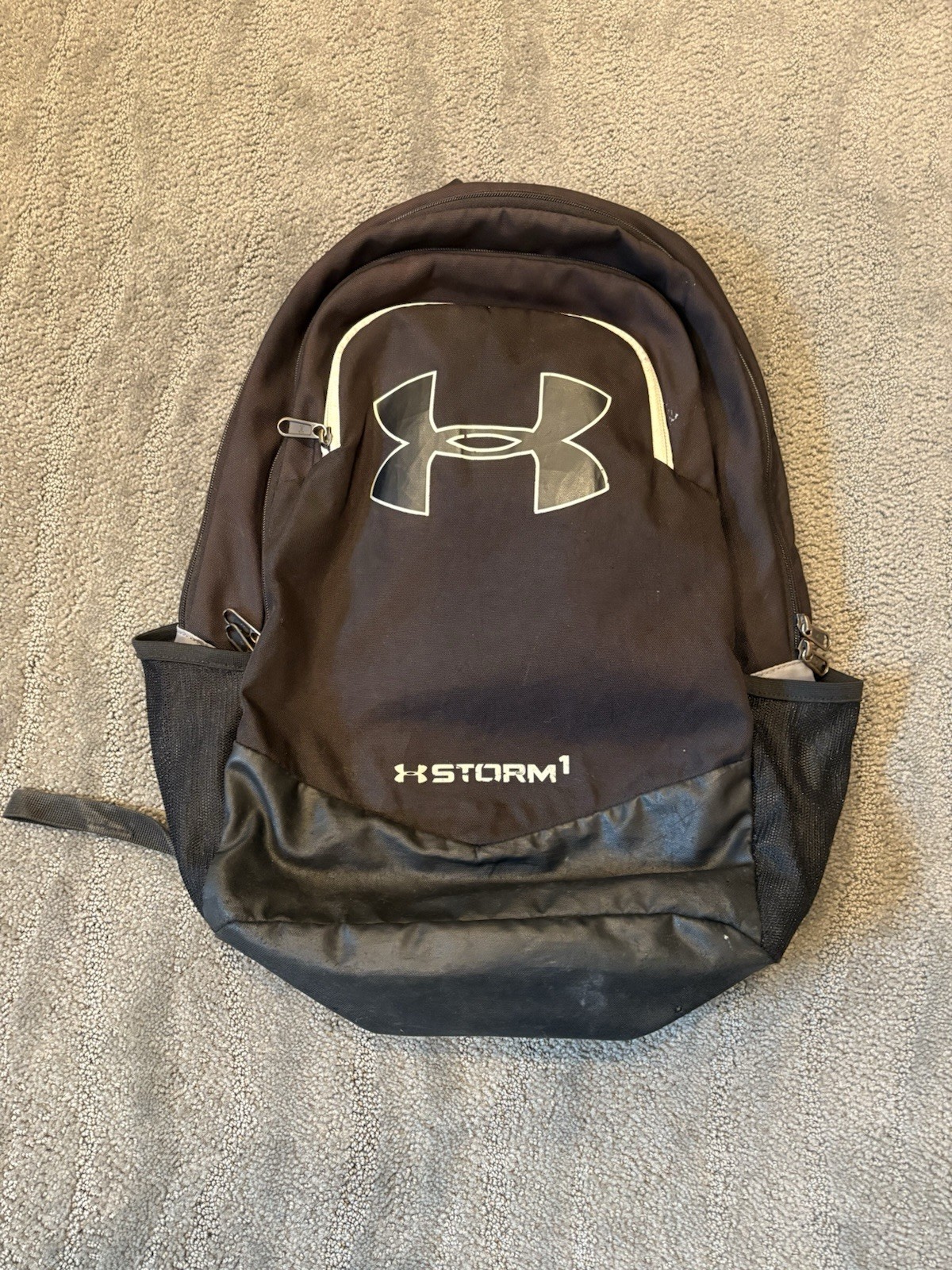 Under Armour Storm 1 Black Backpack Lightweight School Bag Laptop Heat Gear