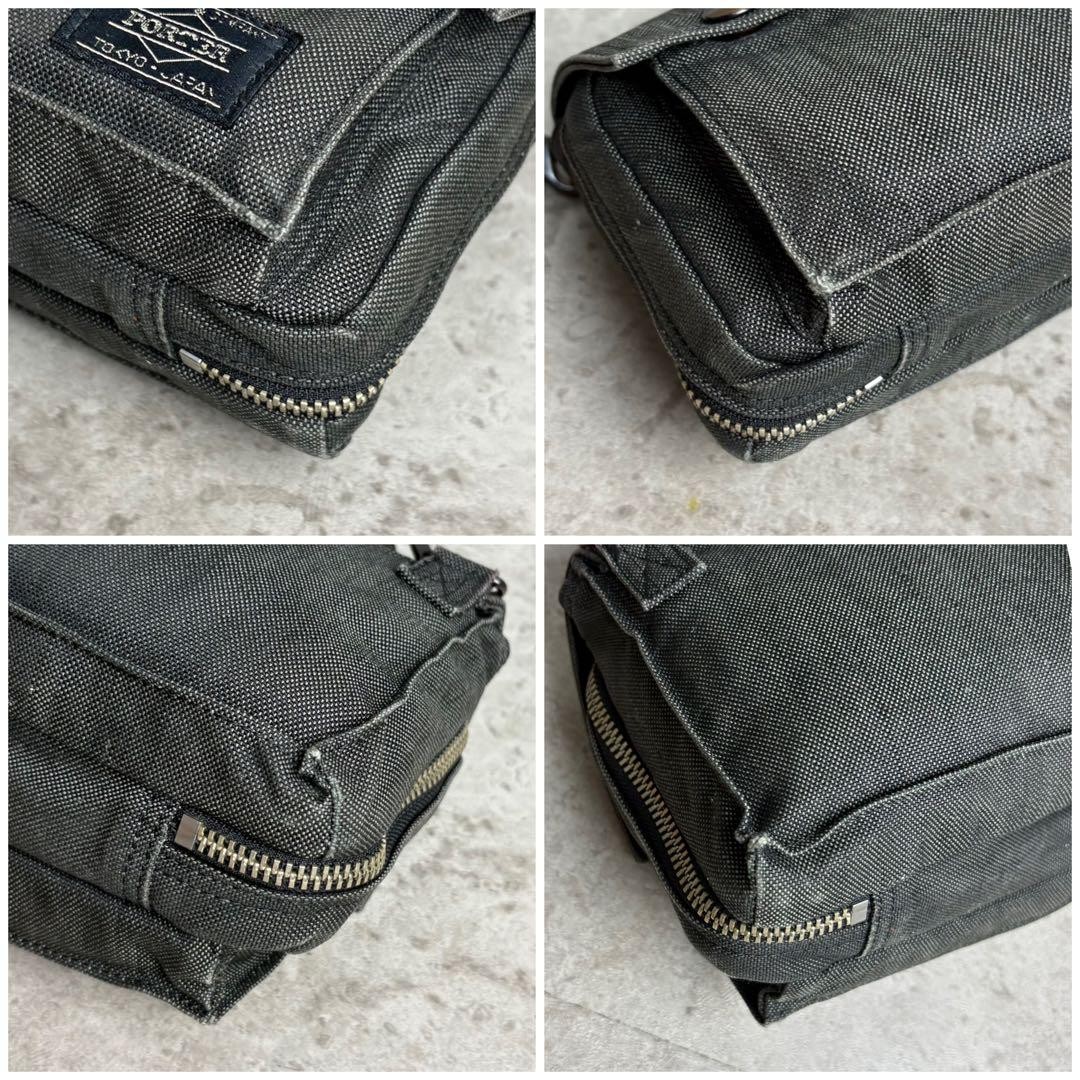 Yoshida Porter Smoky Shoulder Bag Cordura Black with Flap Men’s From Japan