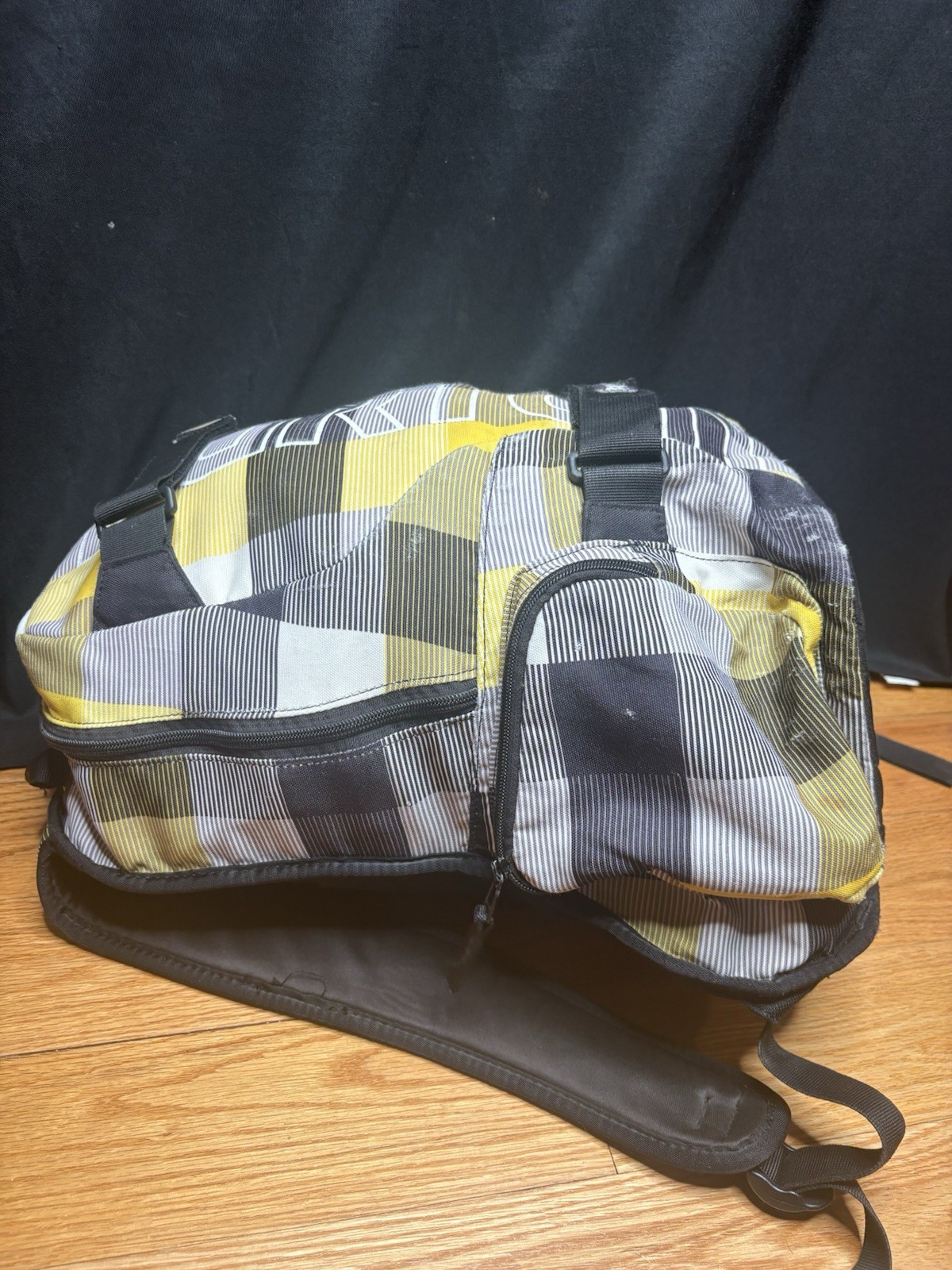 Burton Backpack Plaid Black Multicolor 18x15x7 Snowboard Skateboard School