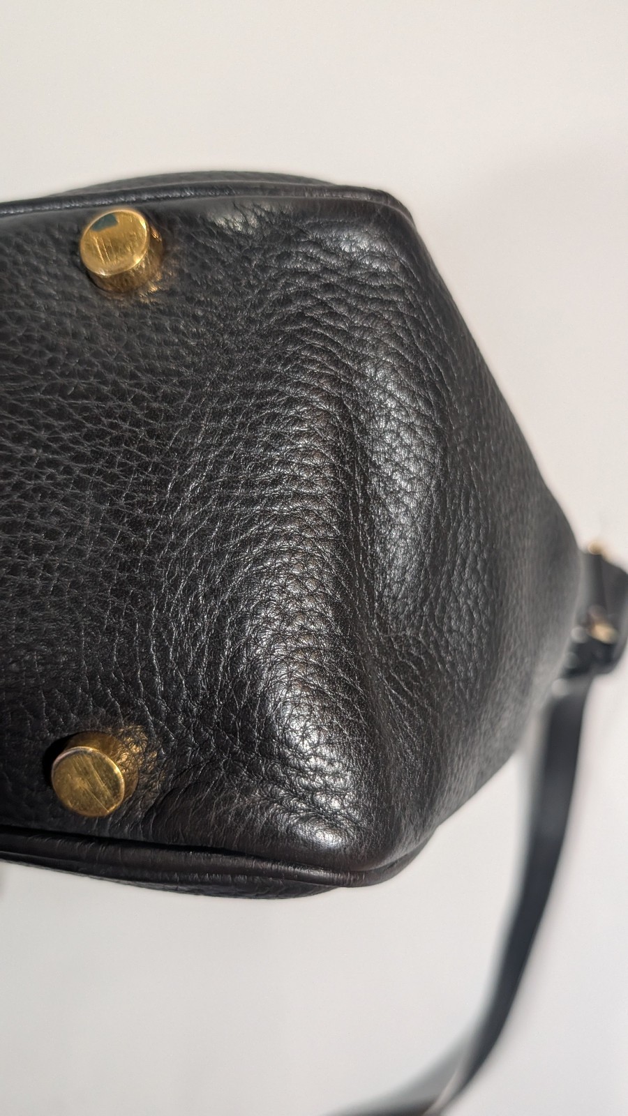 Tom Ford Espresso Brown Grained Leather Briefcase Gold Hardware Bag H0237T Italy