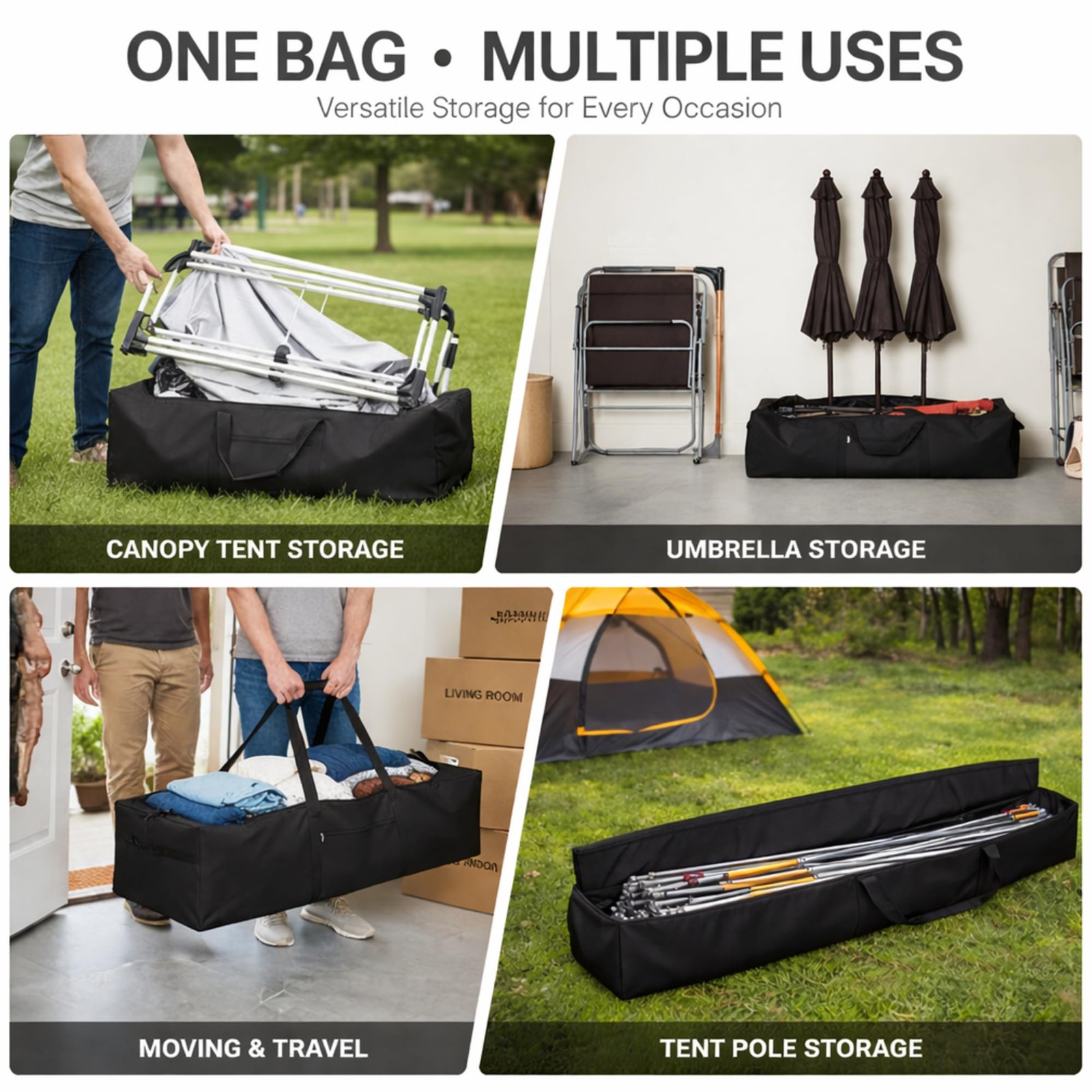 Extra Large Duffle Bag 42x15x15 Inch 154L Heavy Duty Waterproof for Camping