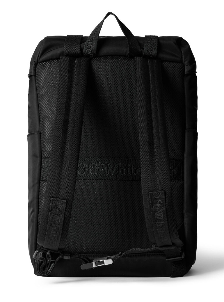 New Limited Off White Flap Backpack Bag with Interior Laptop Compartment