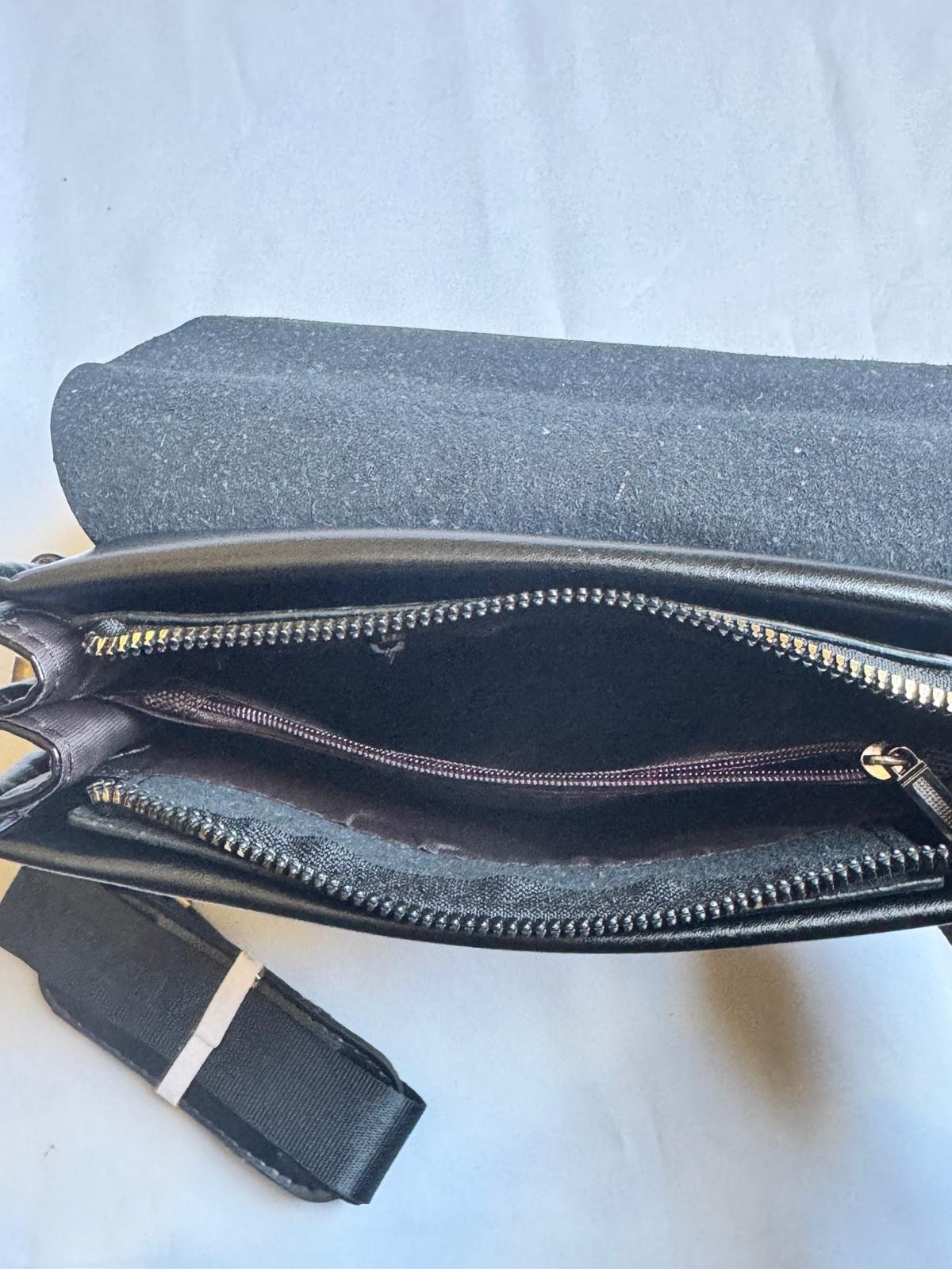 POLO VIDENG Men’s Black Messenger Bag Zip Magnetic Shoulder Strap Nylon Solid