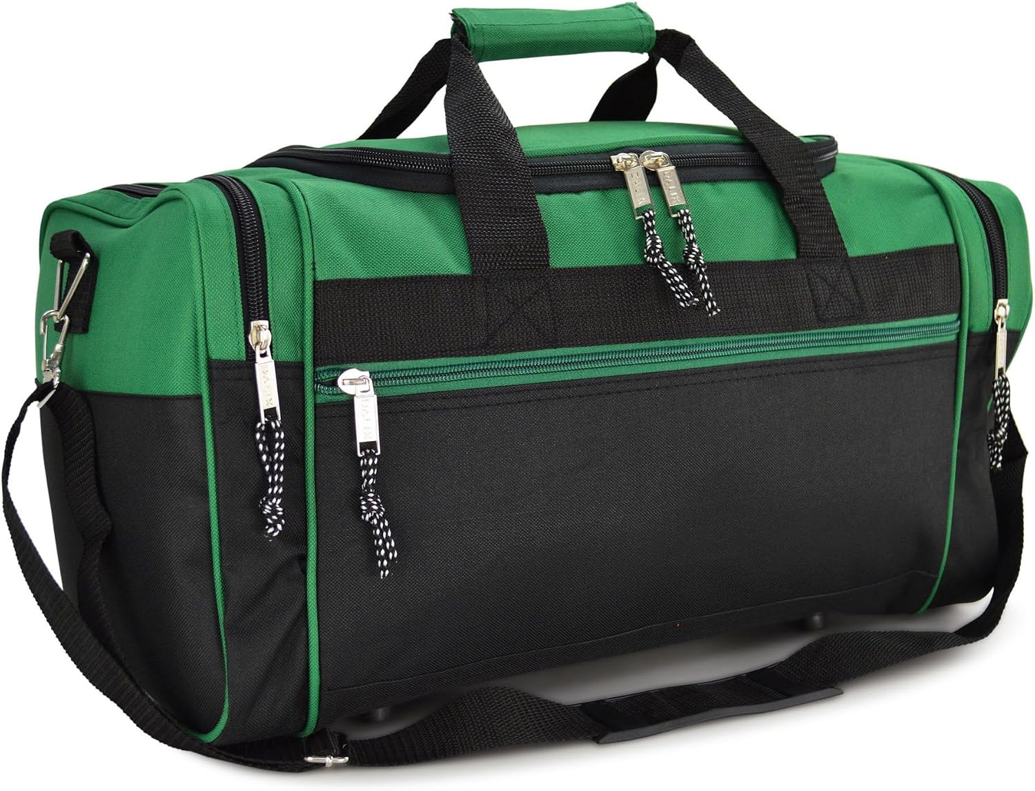 21″ Green Sports Duffle Bag with Adjustable Strap for Gym and Travel