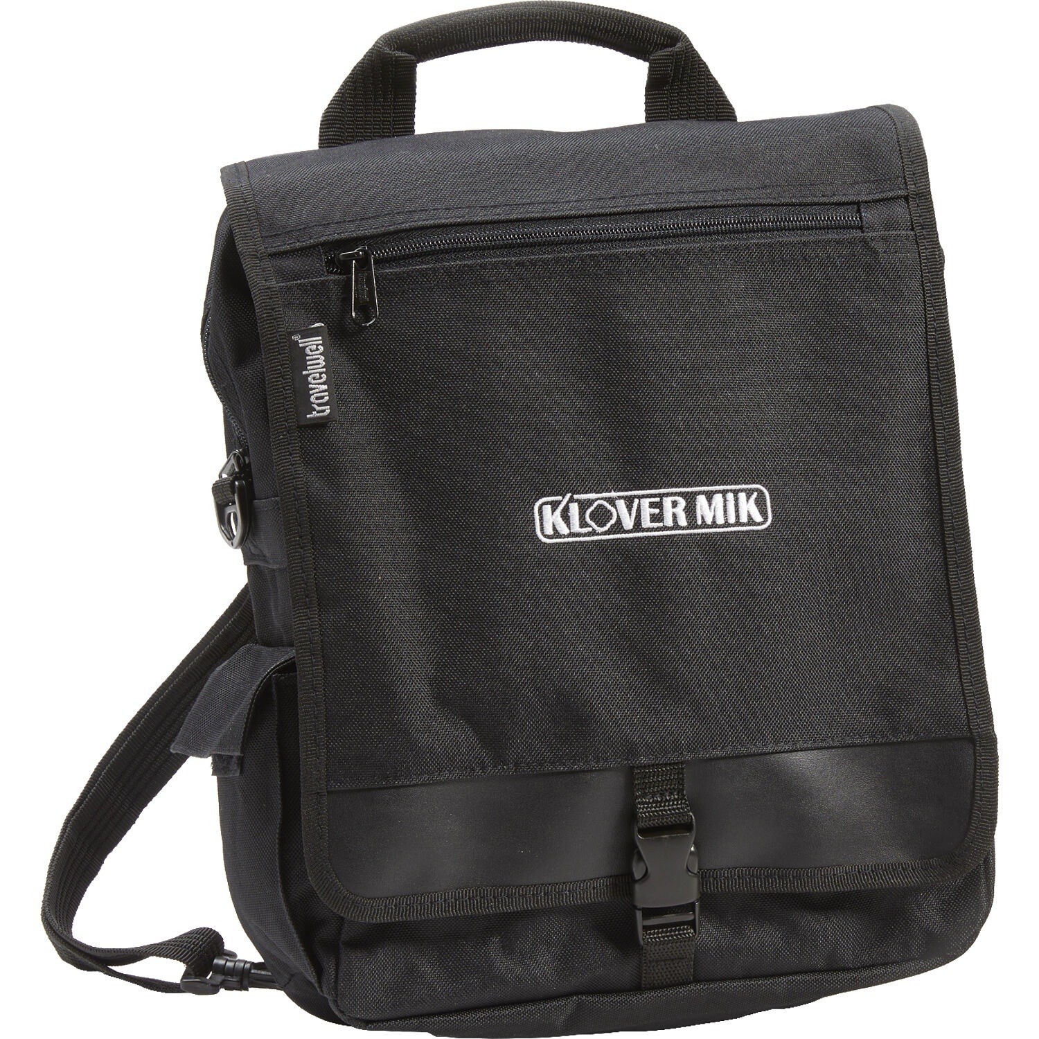 Klover Mik Black Men’s Backpack with Zipper Buckle, Top Handle, Backpack Straps