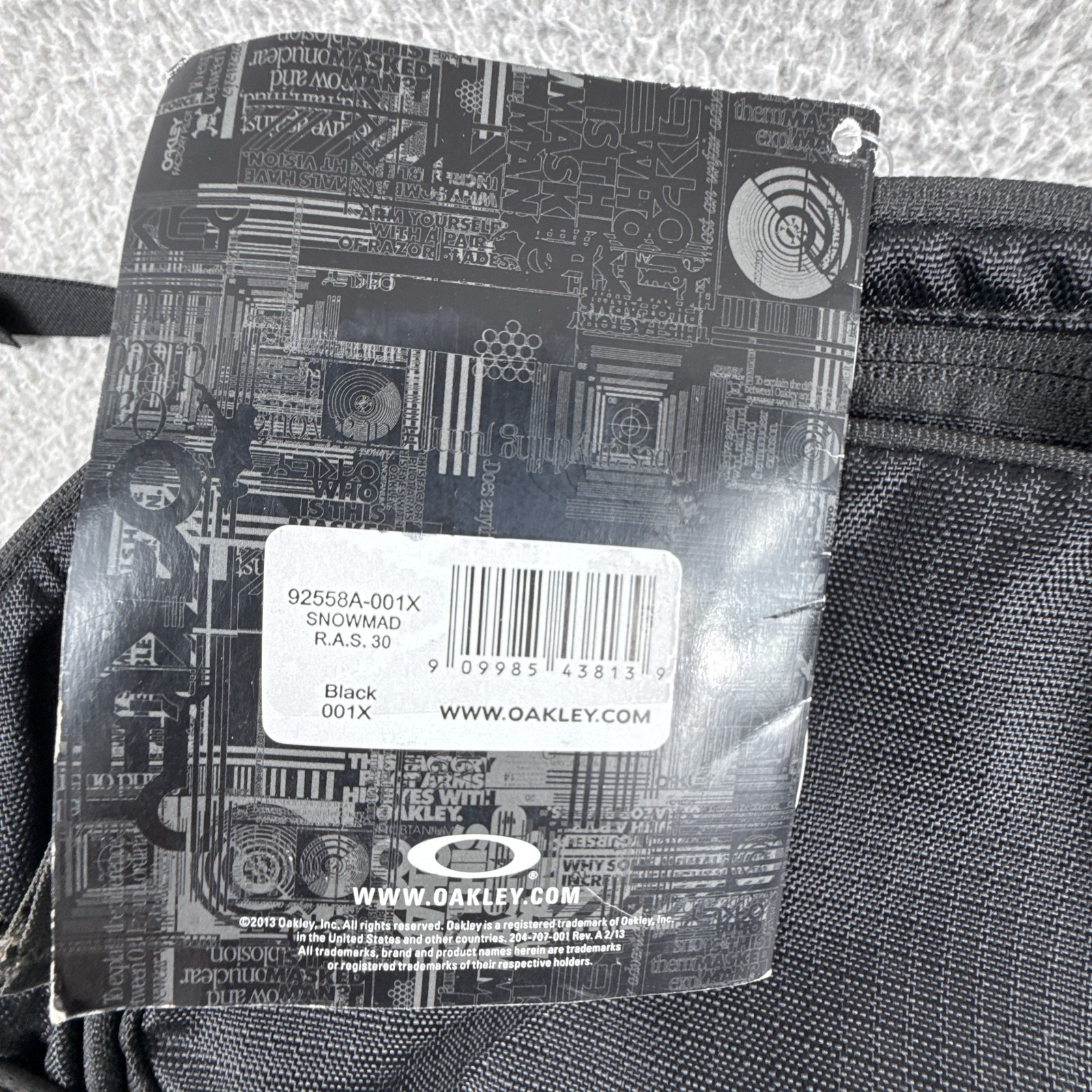 Oakley Backpack Mens Black Snowmad RAS 30L Backcountry Ski Snowboard Pack NWT