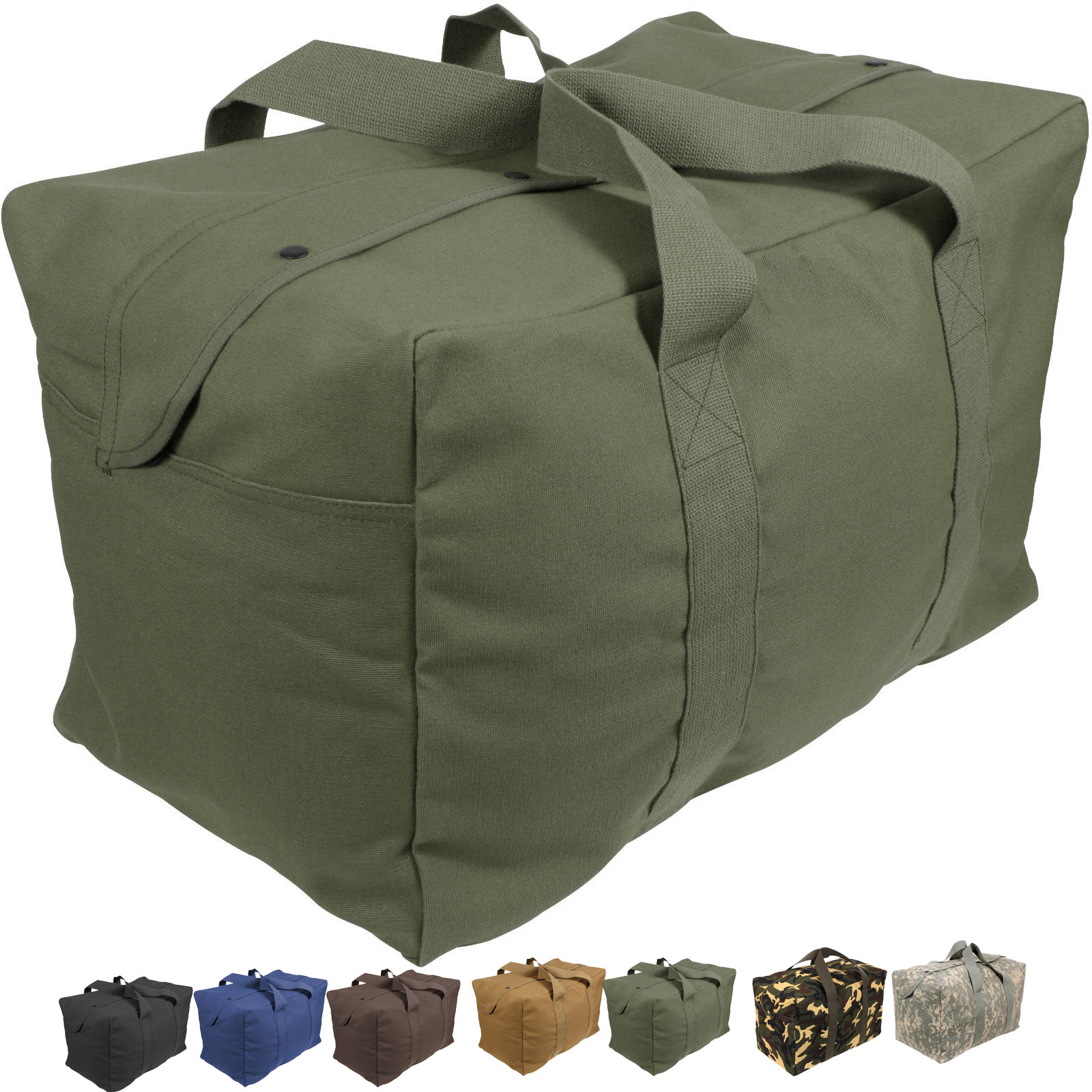 Rothco Canvas Parachute Duffle Cargo Bag Tactical Heavy Duty Cotton Large Carry