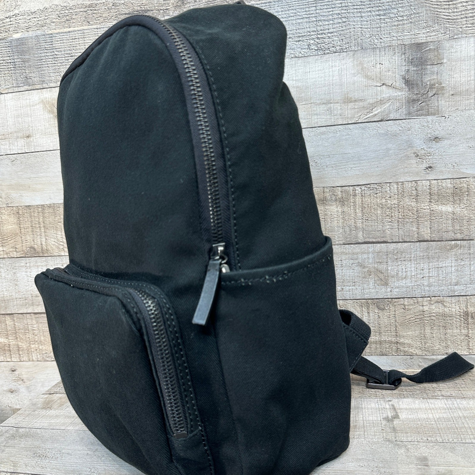 Everlane Modern Canvas Backpack Black Minimalist Laptop Bag Travel Rucksack