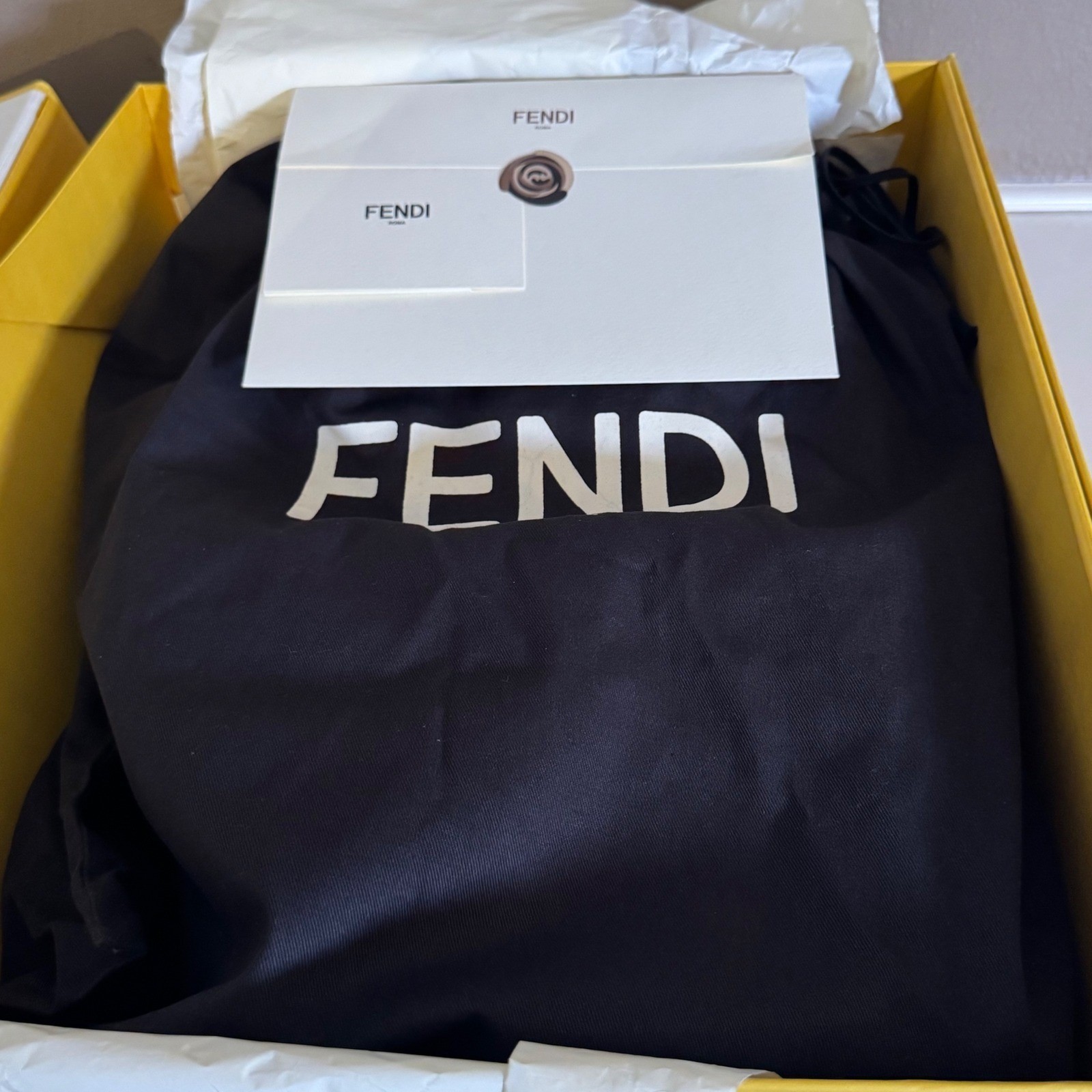Fendi Black Zucca Monogram Knit Backpack Red Leather Trim 7VZ044 Made in Italy