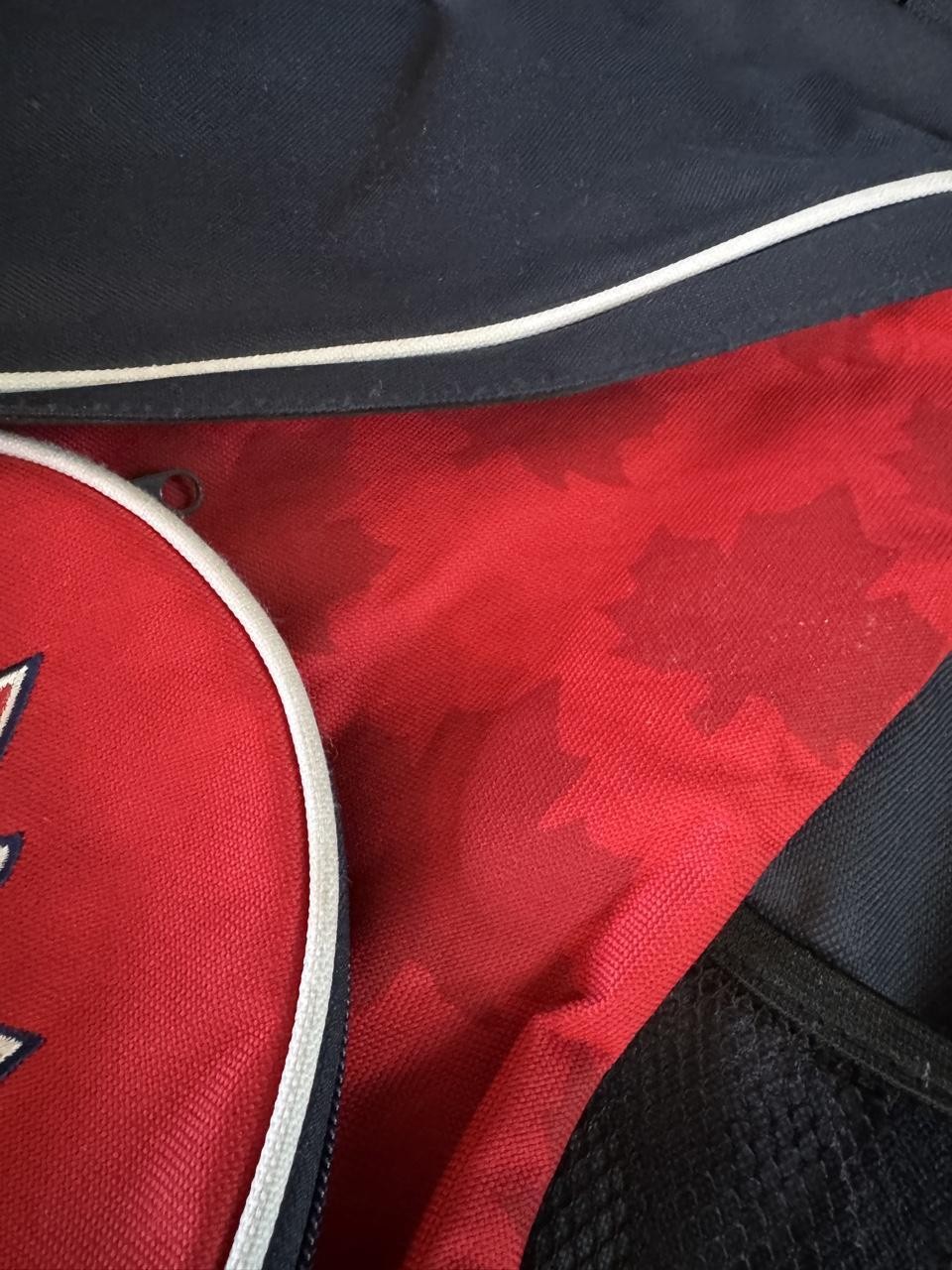 Canada Maple Leaf Sling Backpack Y2K Sporty Crossbody Red & Black Adjustable
