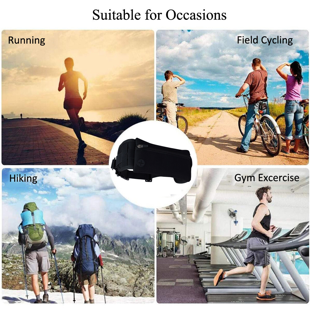 Waist Bum Bag Fanny Pack Waterproof Belt Pouch for Fitness Sport Running Jogging