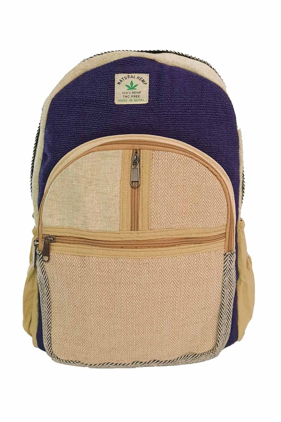 Boho Backpack Handmade Travel Ecofriendly Hemp School Bag Gym Festival Hippie