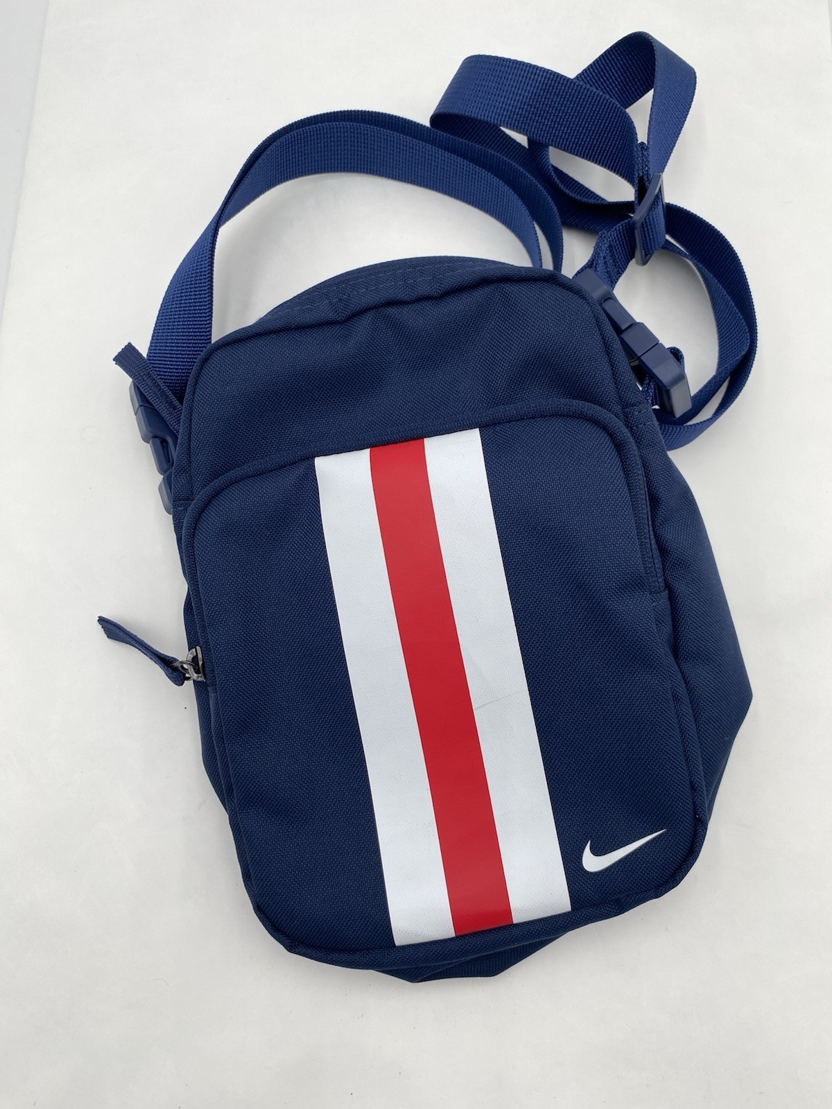 Vintage Nike Crossbody Bag Red White Blue Swoosh Zipper