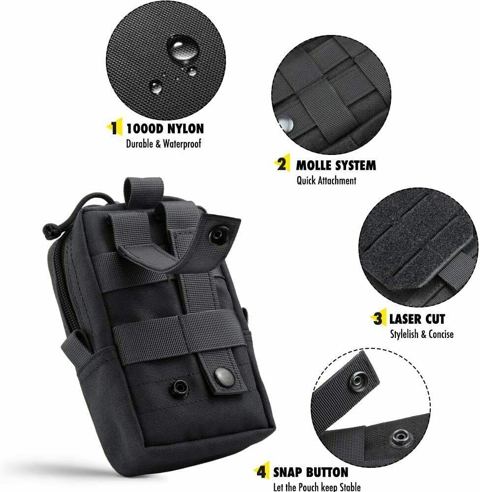 Tactical Molle EDC Pouch Waist Vest Compact Bag Pack Outdoor Mobile Phone Case