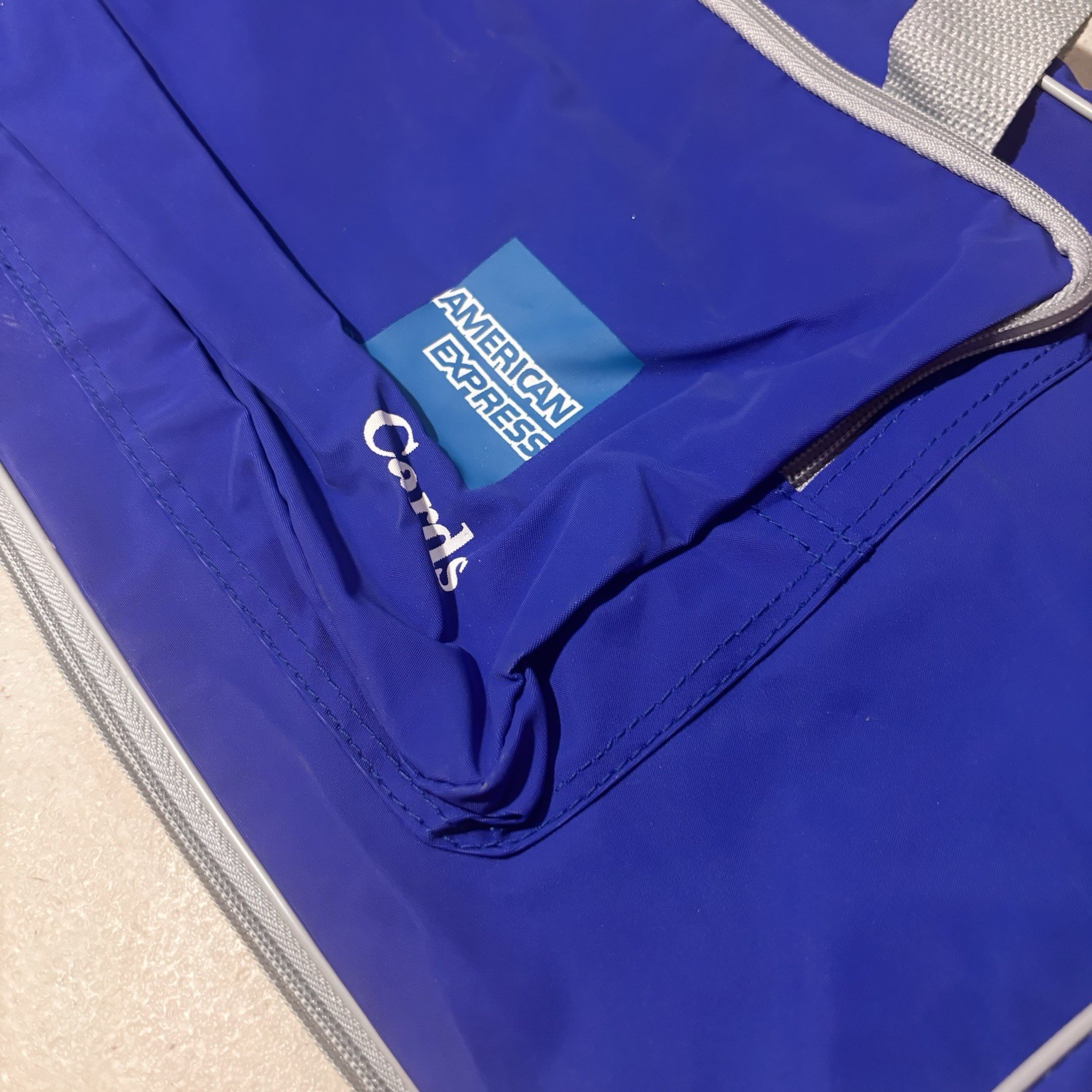 Vntg American Express Cards Duffle Bag – Blue Nylon T