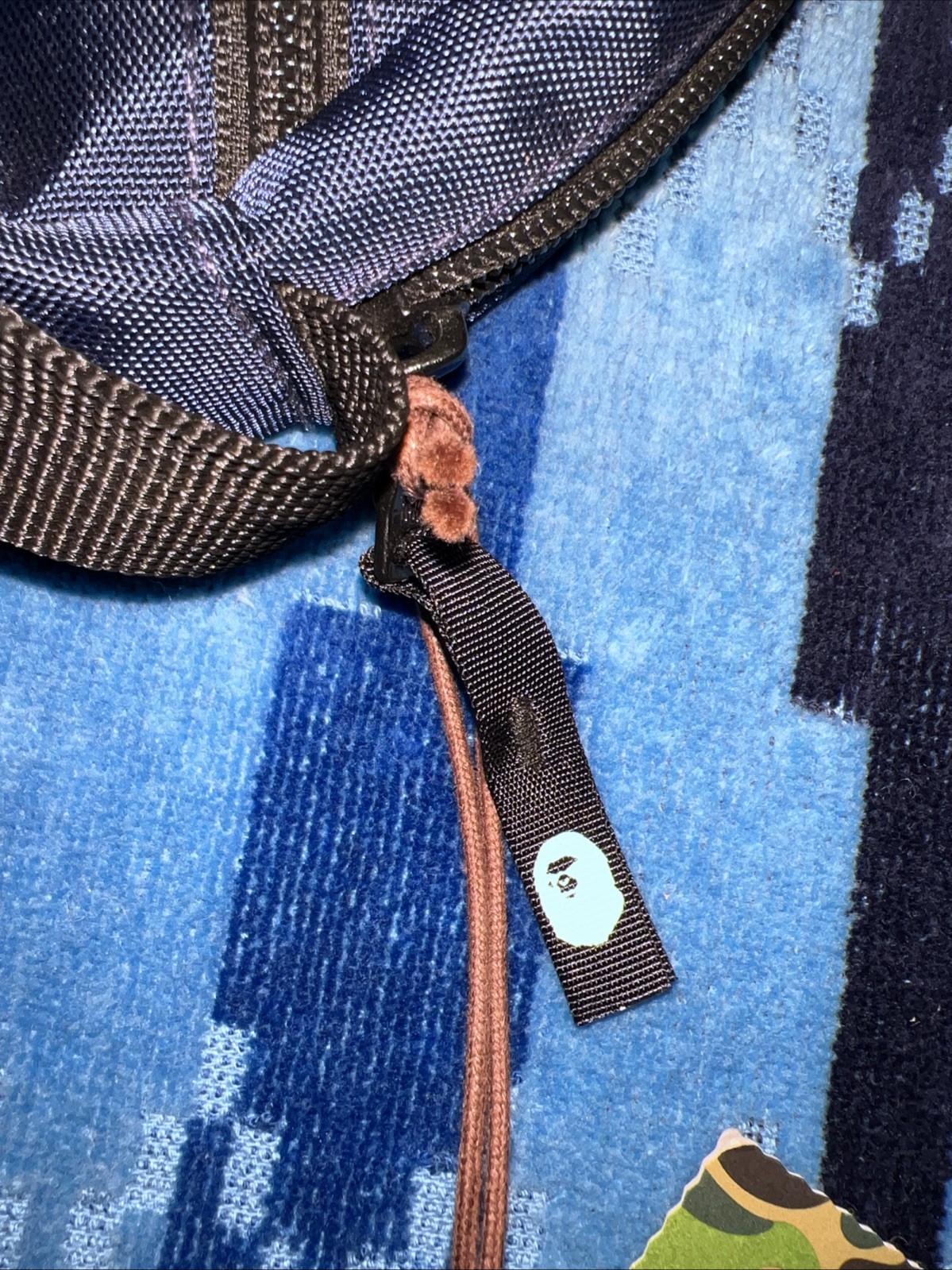 Bape Bathing Ape Summer Shoulder Side Bag SS19 Navy Blue