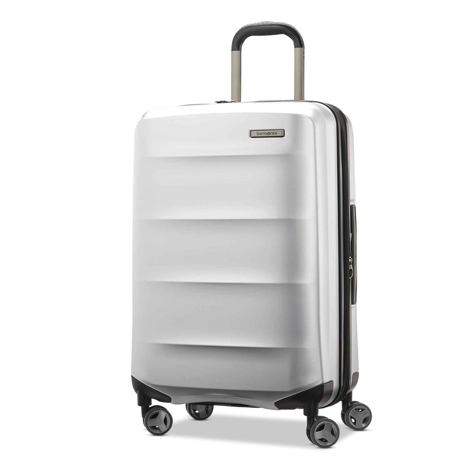Samsonite Octiv Hardside Spinner Aluminum Silver Check Medium 24 U1