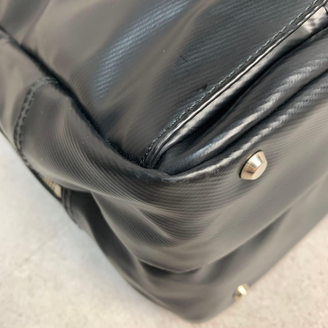PORTER REAL 2WAY Briefcase Shoulder Bag PVC Black 42cm Japan