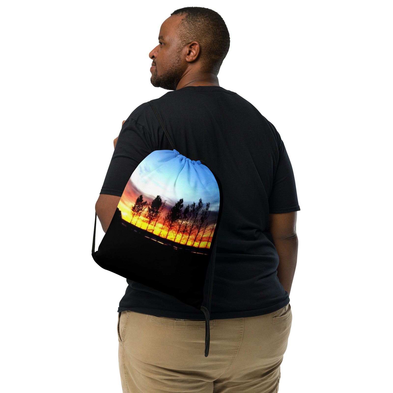 Drawstring bag Tantramar Marsh Nova Scotia sunset photo Canada