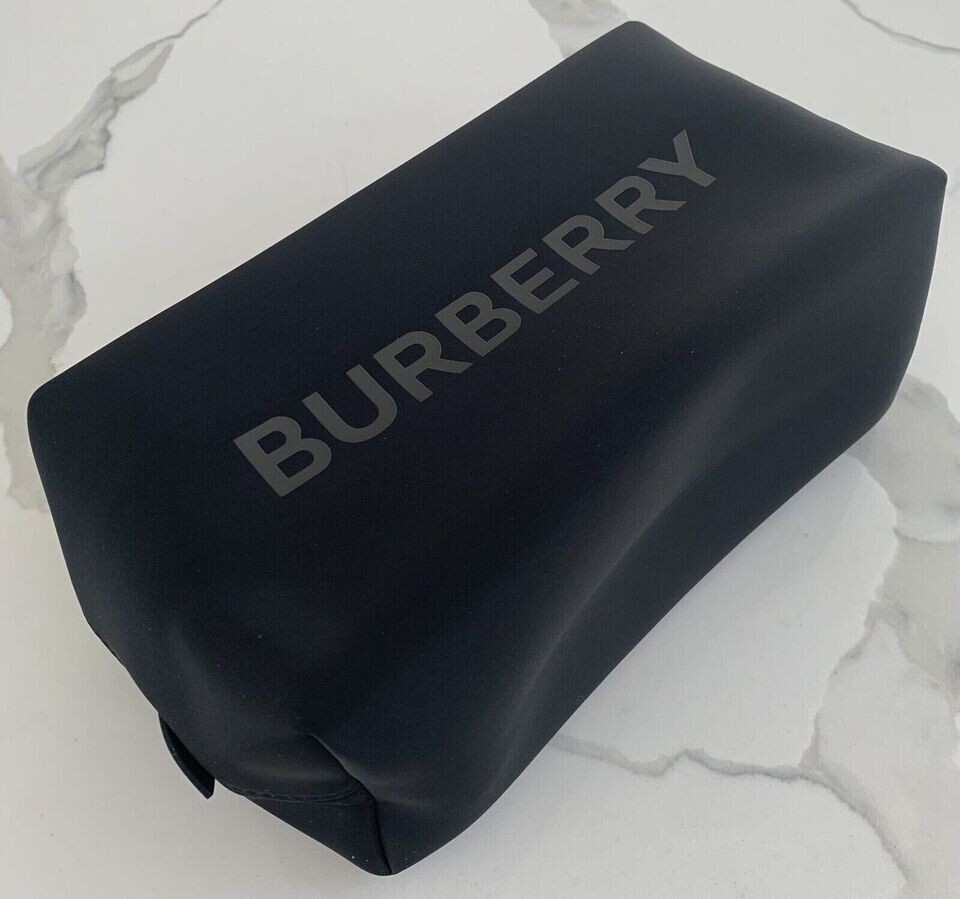 BURBERRY Beauty Pouch black Toiletry Bag Cosmetic Travel Case dopp kit New