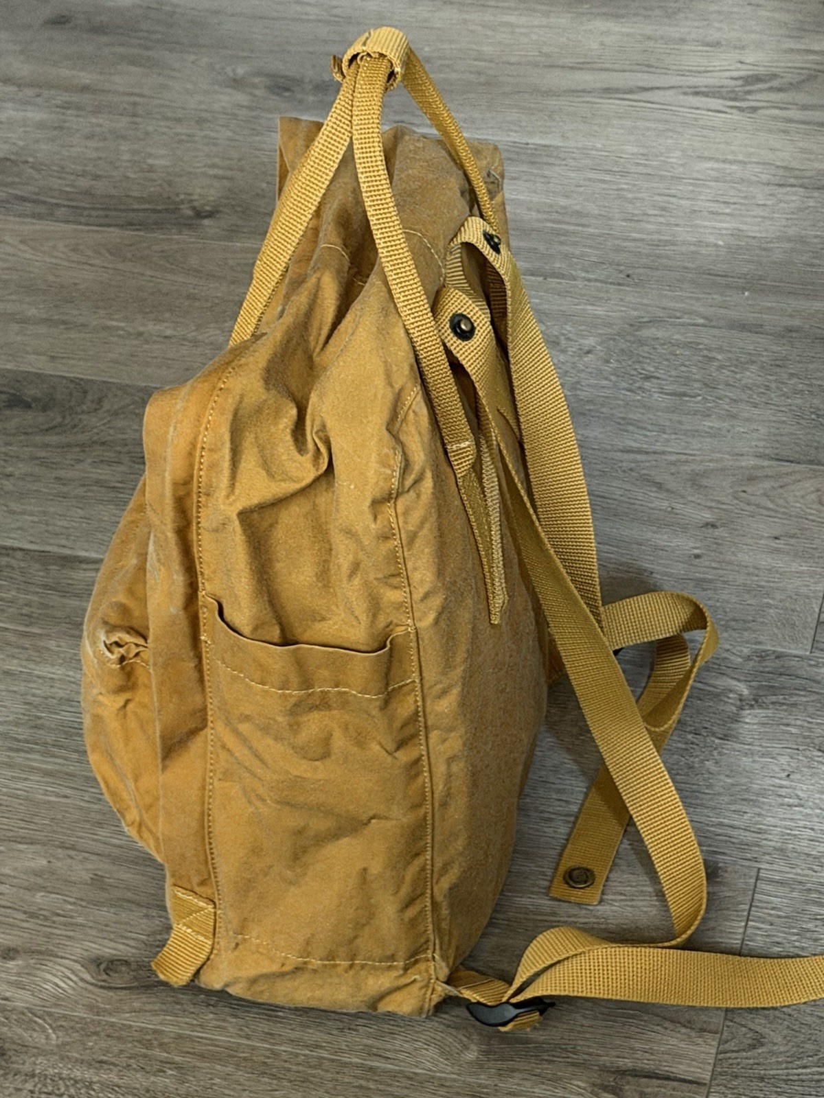 Fjallraven Backback Kanken Yellow School Outdoors Handles Pockets 23510