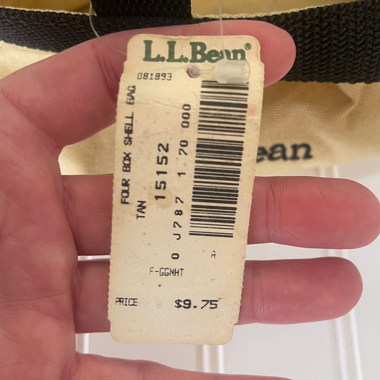 NWT Vintage LL Bean Four Box Shot Shell Bag Canvas Mini Tote RARE