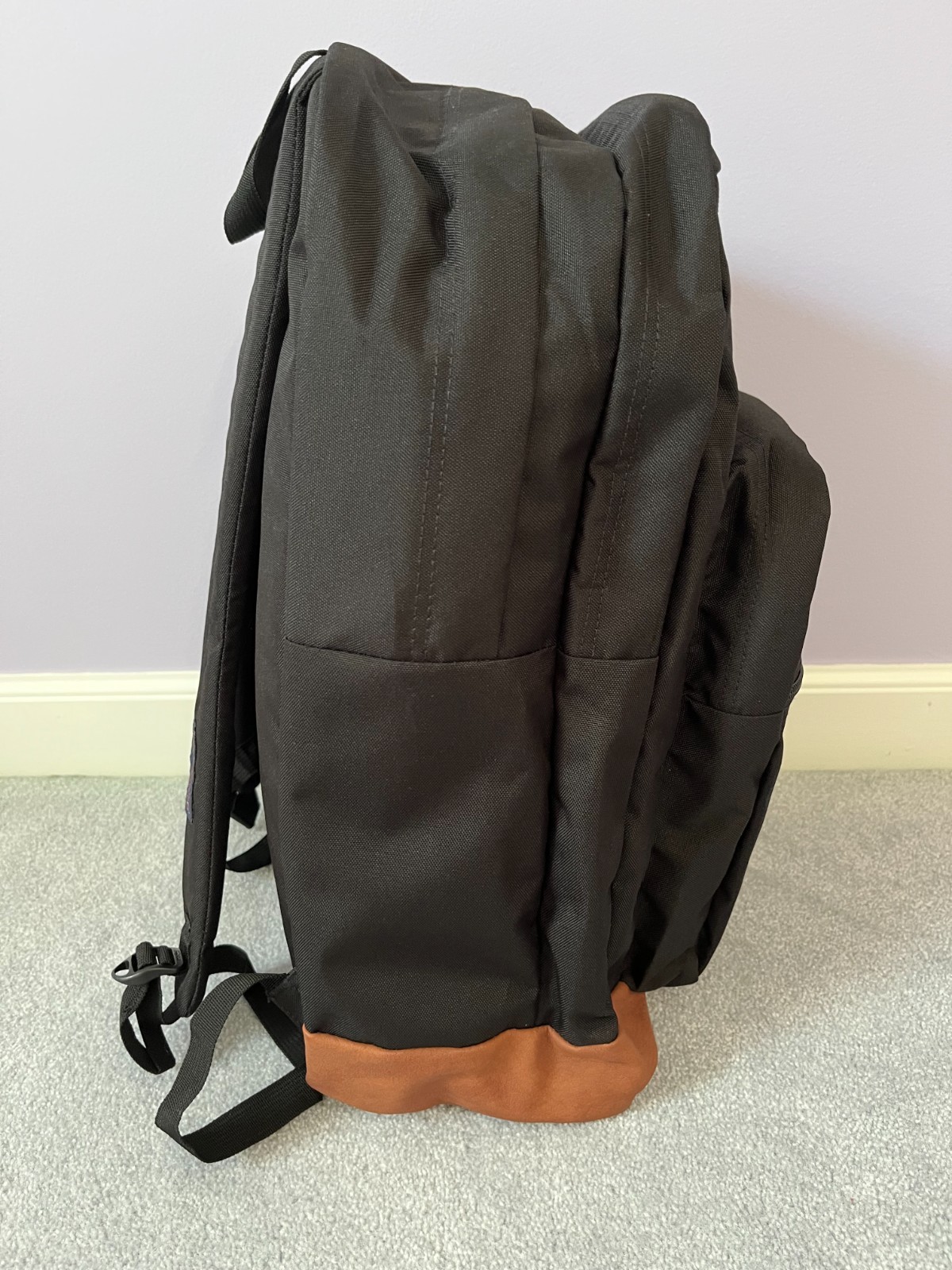 JanSport Cool Student Backpack Black School Bookbag New