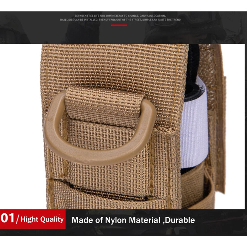 Nylon Waist Pack Tactical Molle First Aid Kit Outdoor Medical Khaki Small Pouch