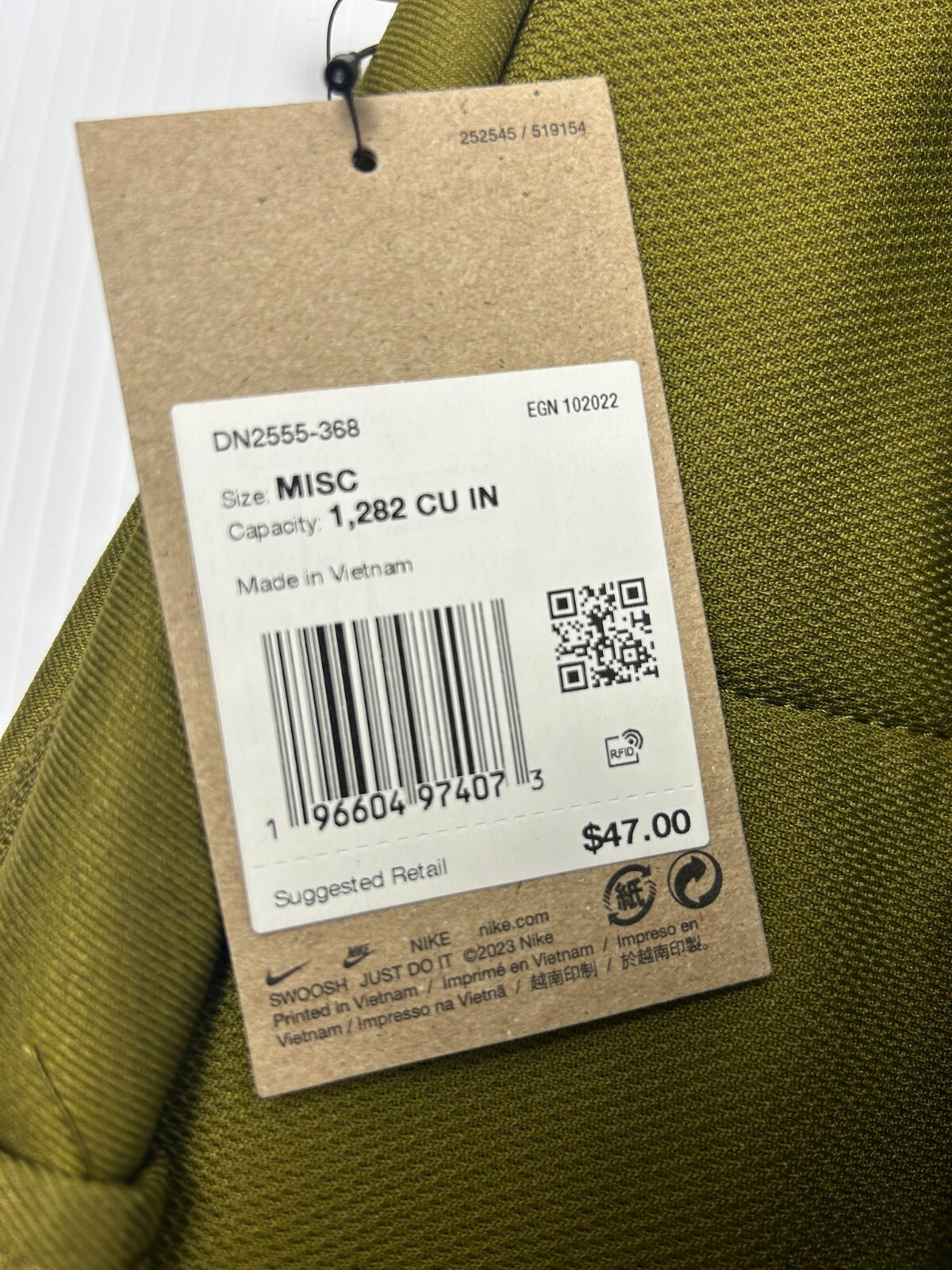 Nike Sportswear Elemental Premium Backpack 21L DN2555-368 Tech Pack New w/ Tags
