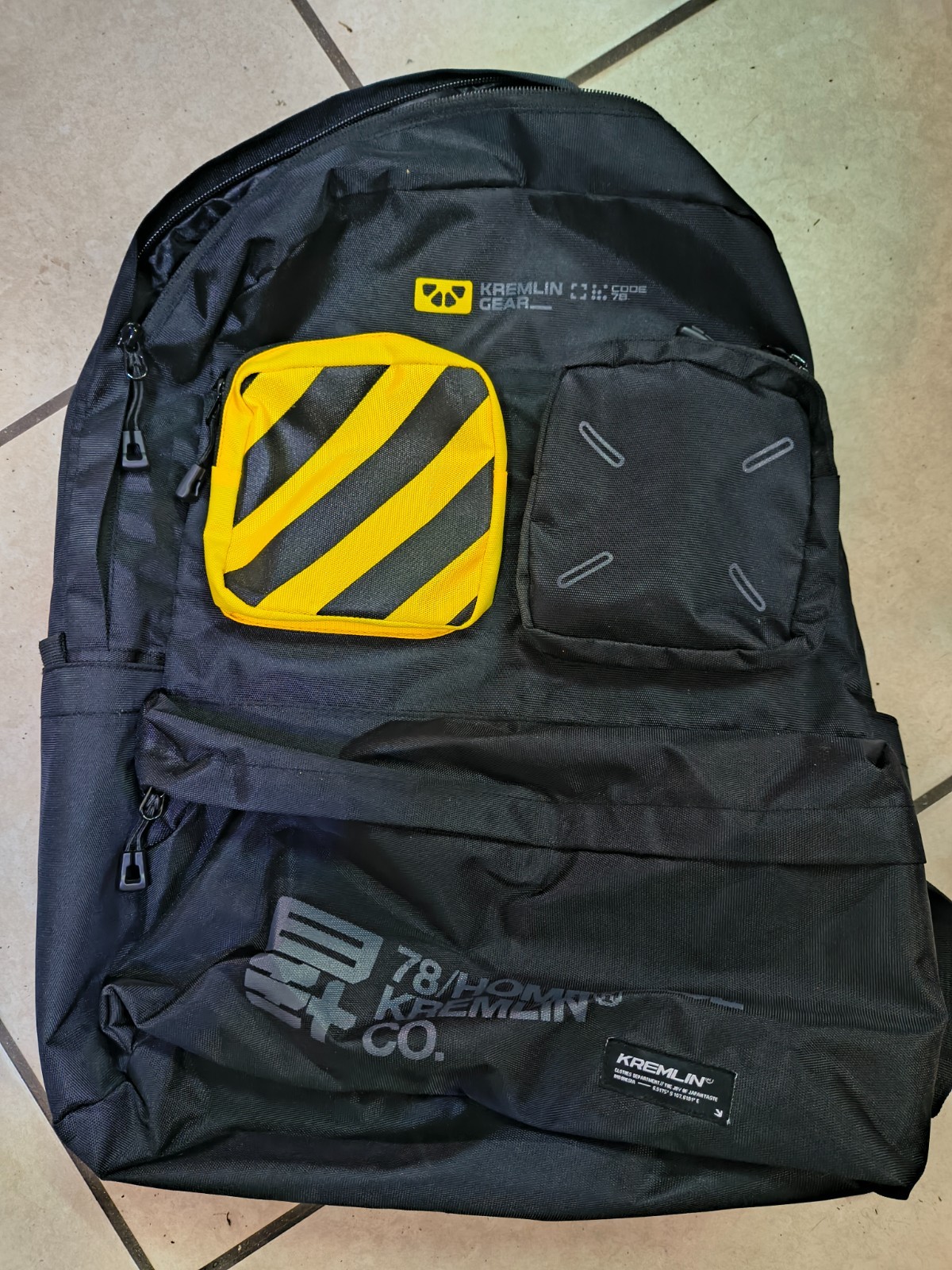 Kremlin Harbor Tech Gear Black Backpack Carrier Futuristic Tech Wear Cyberpunk