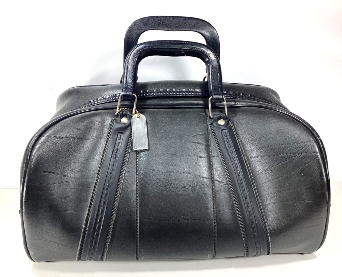 Vintage Black Doctors Medical Duffel Over Night Bag Pullmatic Movie Prop