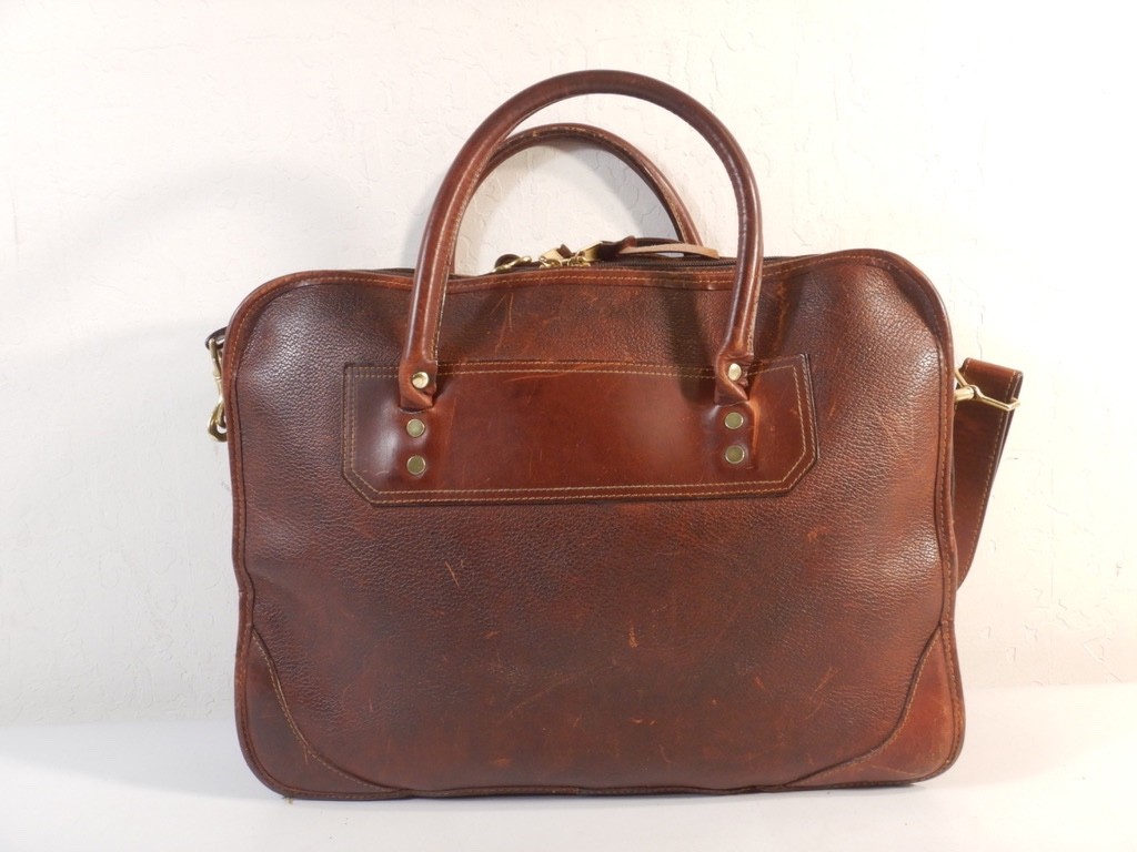 ORVIS Brown Leather Messenger Bag