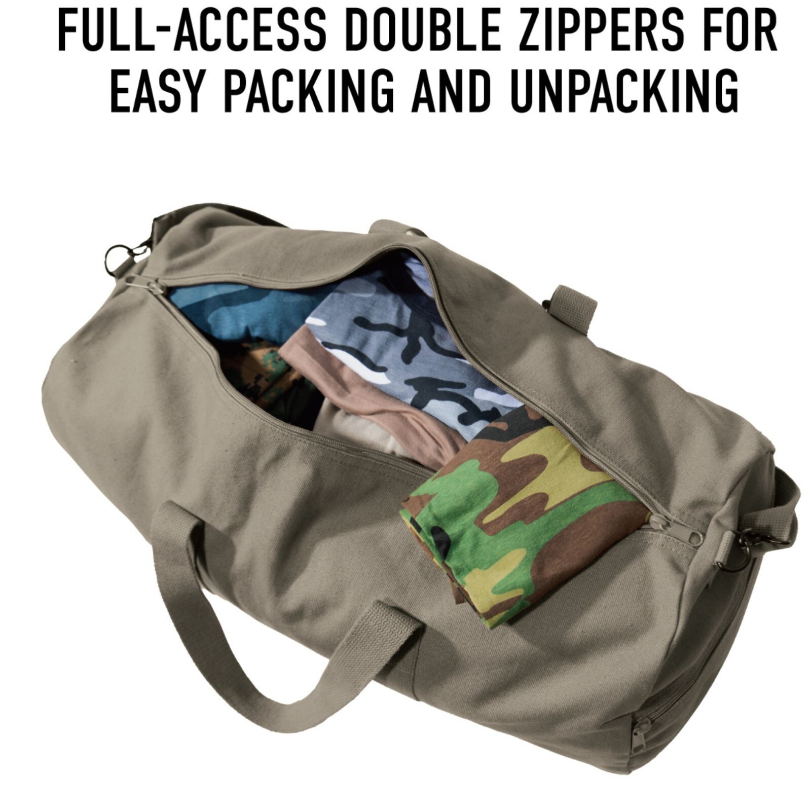 Midnight Camo Tactical Canvas Duffle Bag – Sports Shoulder Bag Gym Weekend Tote