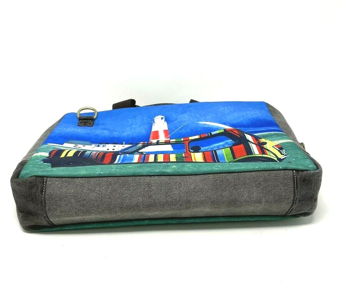 Paul Smith Transfer Cotton Multi-Color Lighthouse Computer Laptop Bag 15″ X 11″