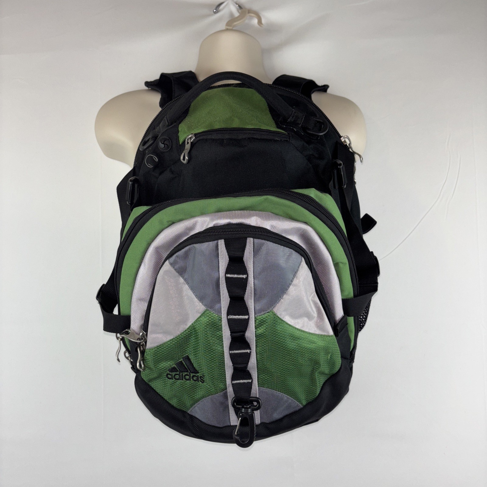 Adidas Green Fresh pak Load Spring Backpack Book Bag Large School Work Laptop