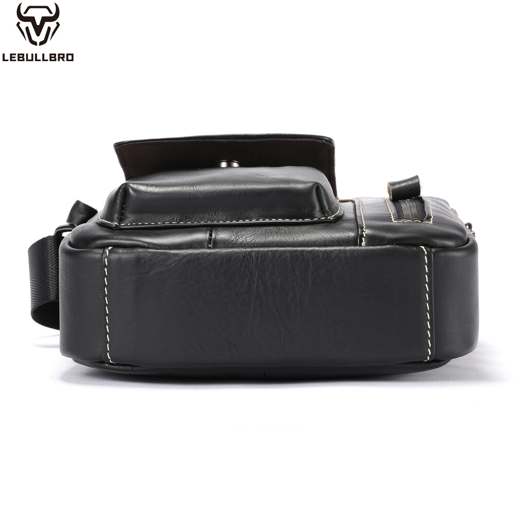Genuine Leather Handbag for Men Sling Bags Small Shoulder Bag Crossbody Travel G