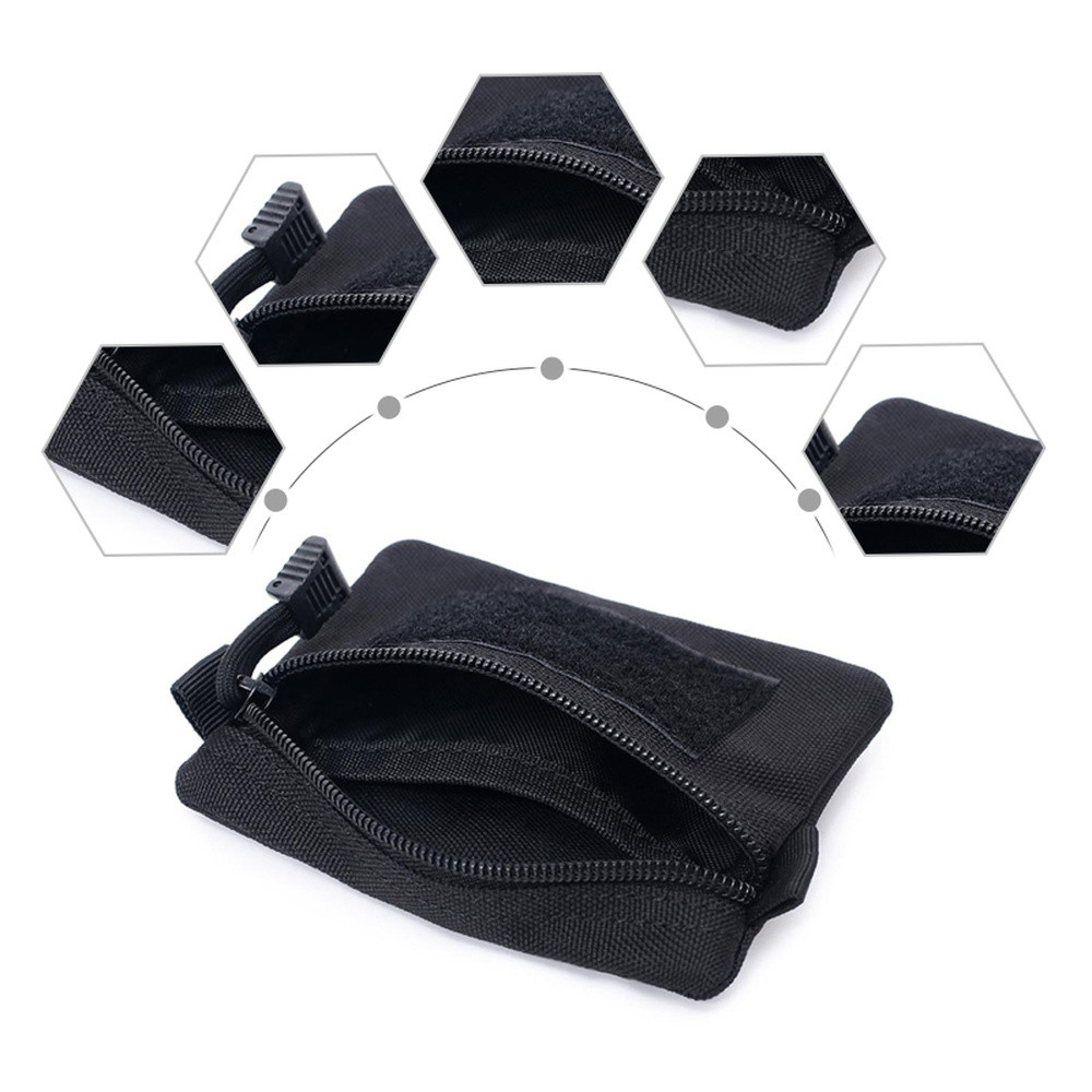 Tactical EDC Molle Pouch Wallet Small Utility Keychain Travel Zipper Waist Bag