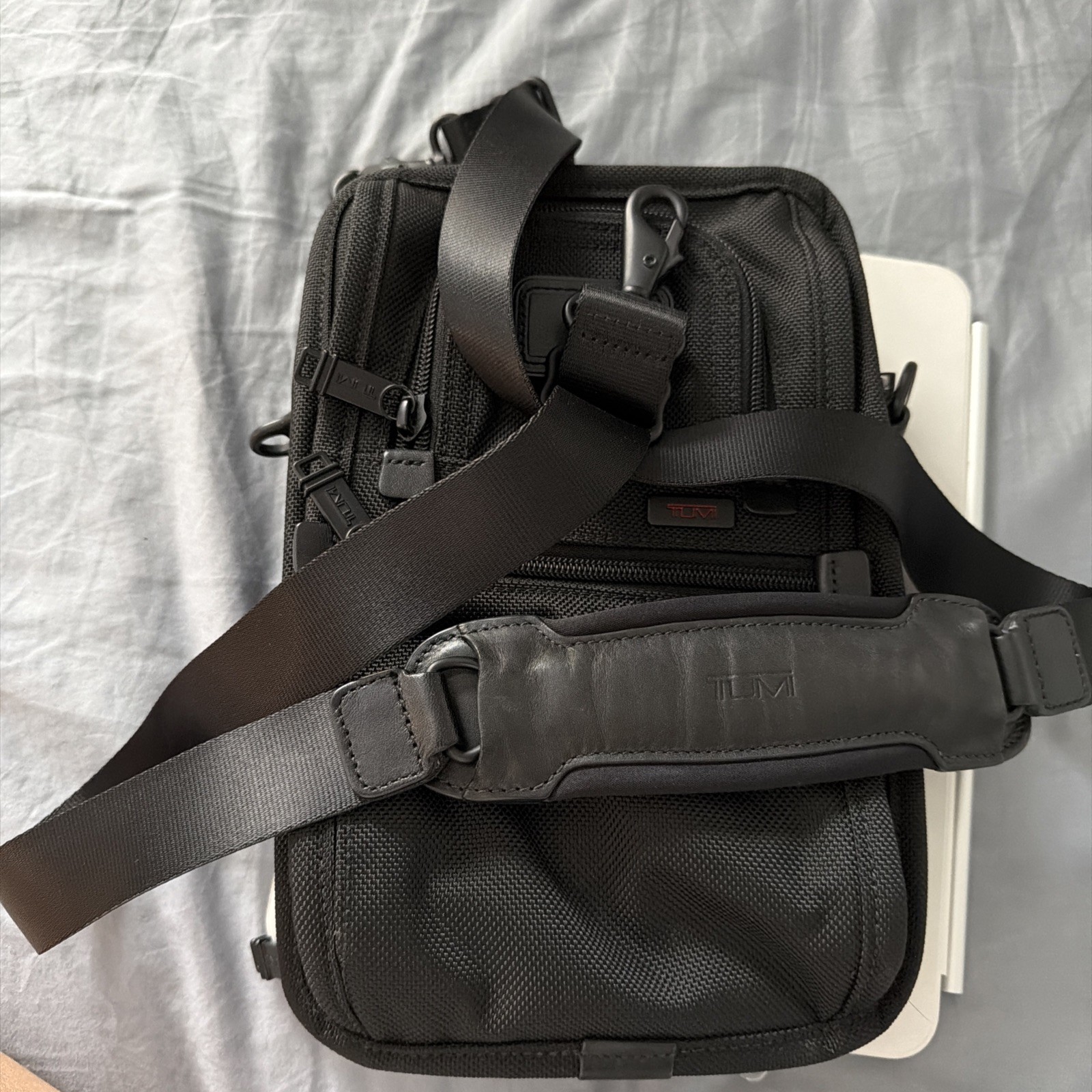 TUMI Alpha 3 Organizer Travel Tote, Black Ballistic Nylon