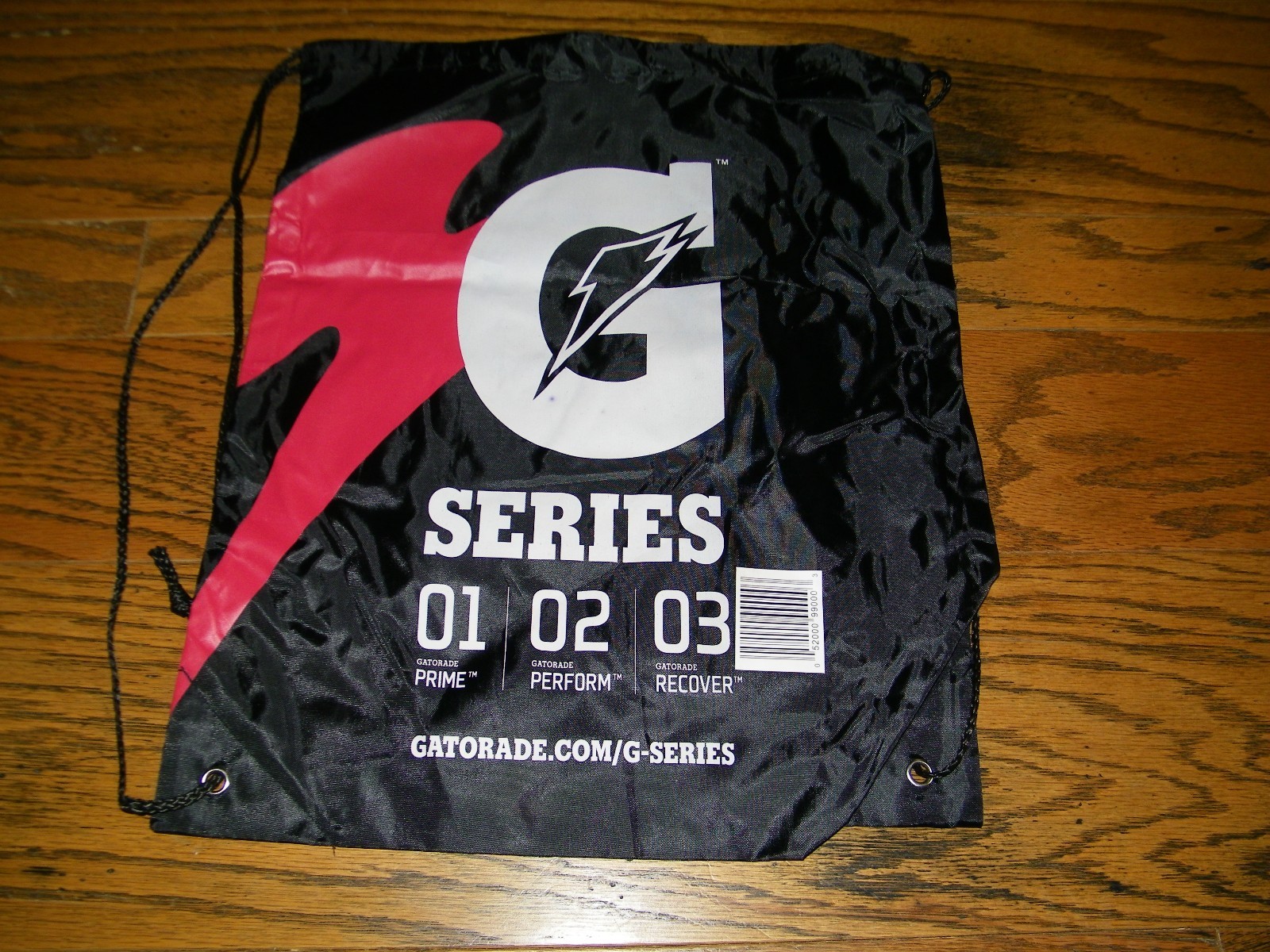 GATORADE G Series Cinch Black Backpack Draw String BAG NEW SLING Lightning